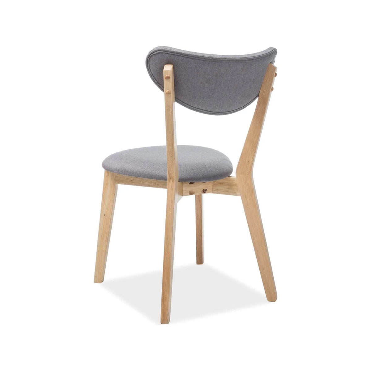 Scaun BRANDO, gri/stejar, stofa/lemn, 45x40x76 cm