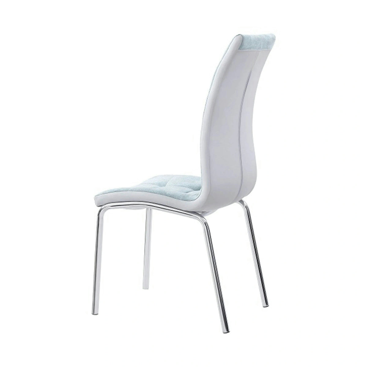Scaun bucatarie GERDA NEW, mentol/gri/crom, textil/piele ecologica/metal, 42x58x103 cm