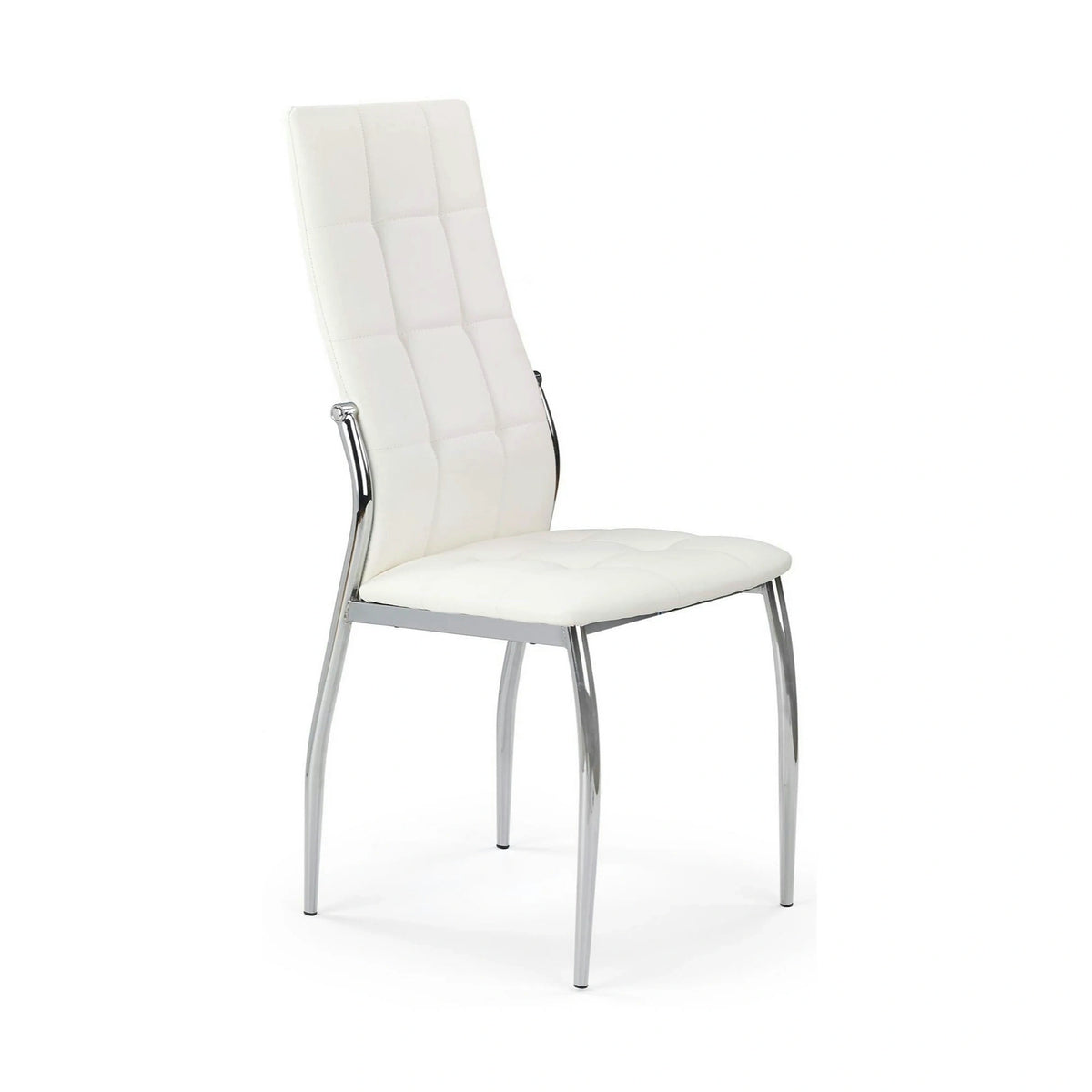 Scaun bucatarie inox K209, alb/crom, 43x54x101 cm