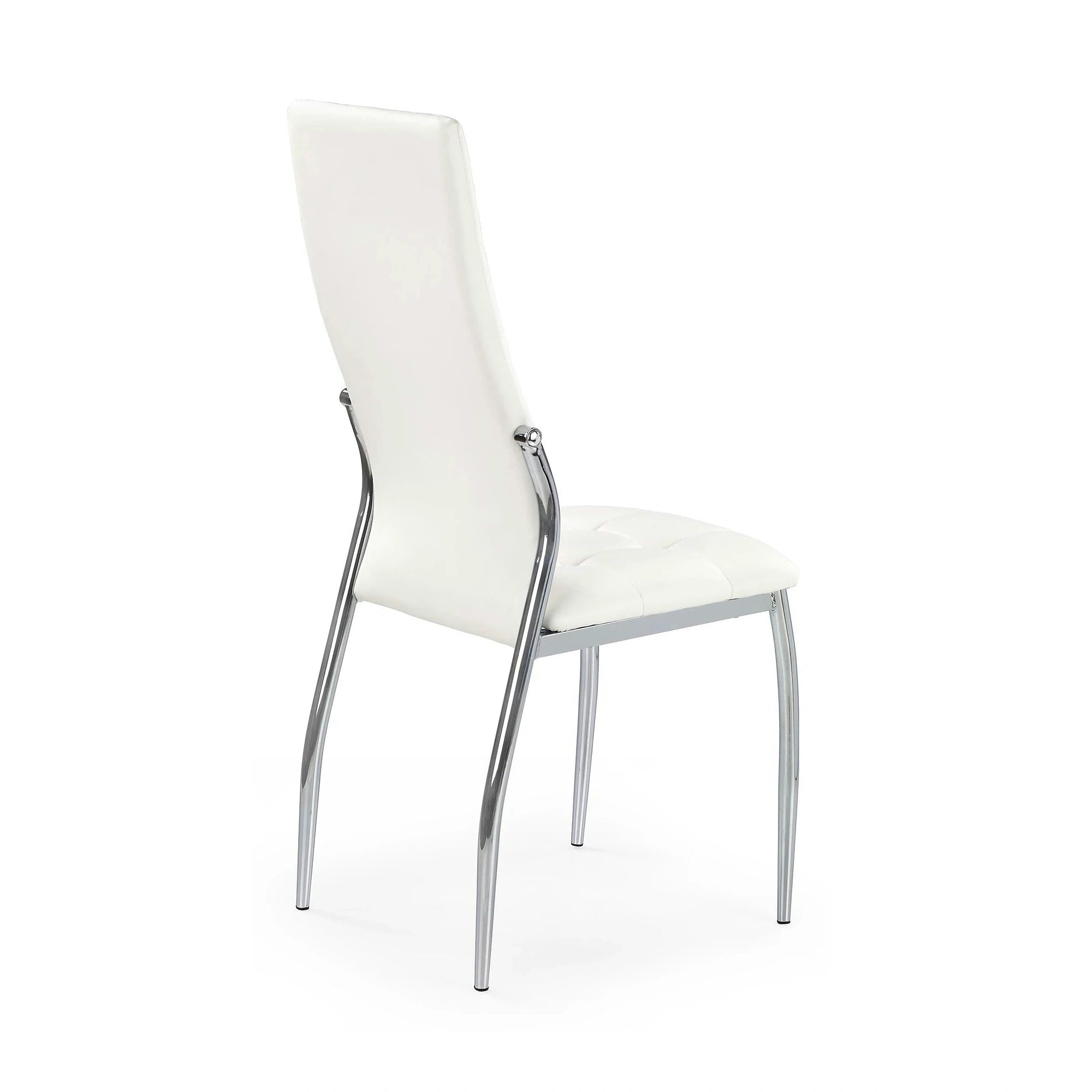 Scaun bucatarie inox K209, alb/crom, 43x54x101 cm