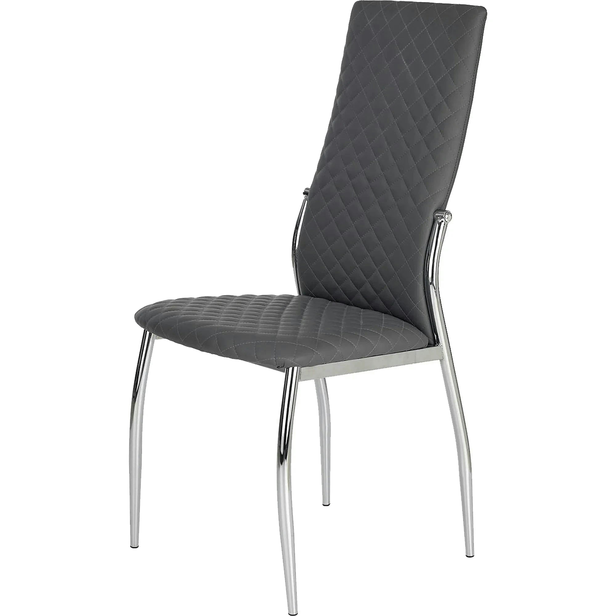 Scaun bucatarie K238, gri/crom, piele ecologica/metal, 42X42X100 CM