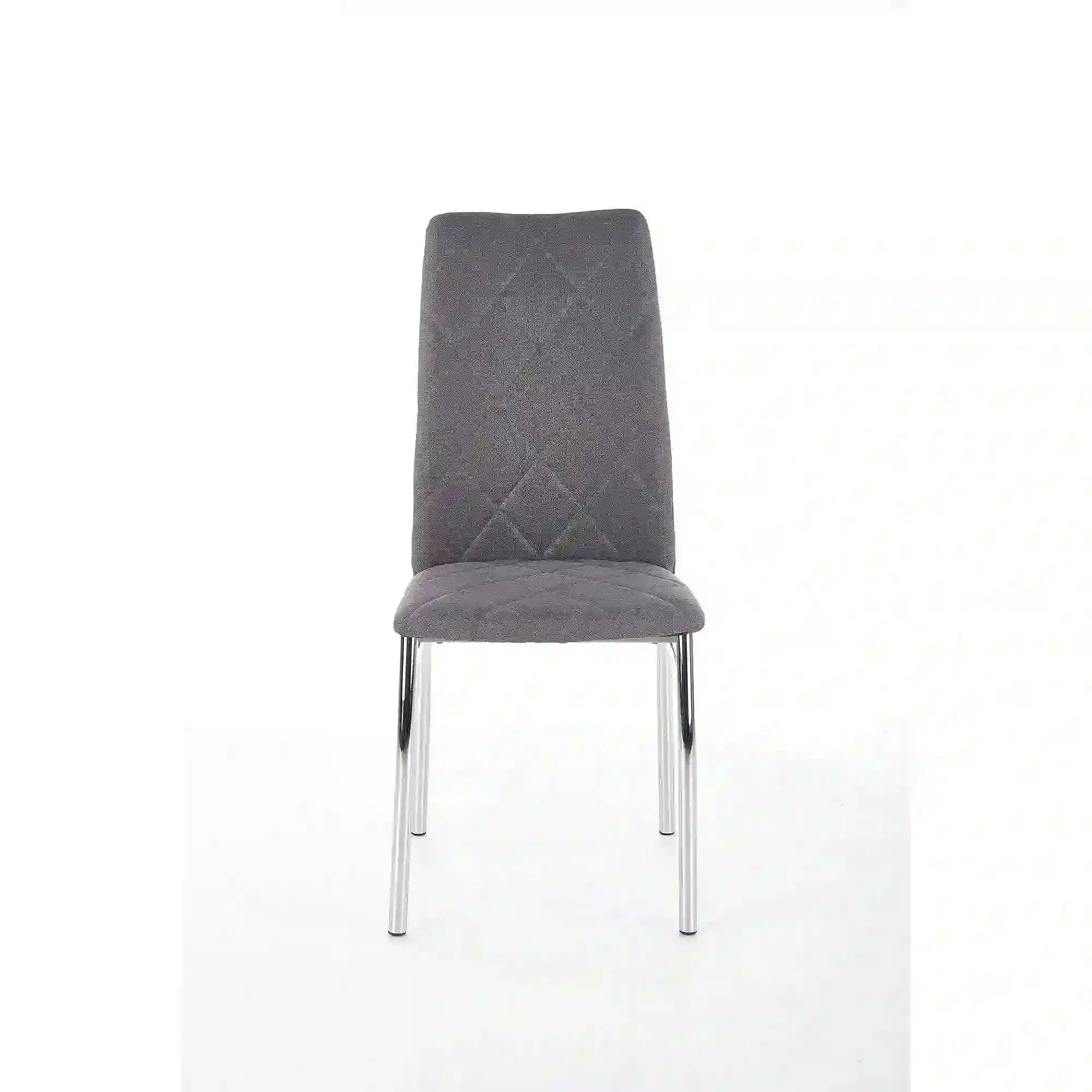 Scaun bucatarie K309, gri deschis/crom, stofa clasica/metal, 43X57X97 CM