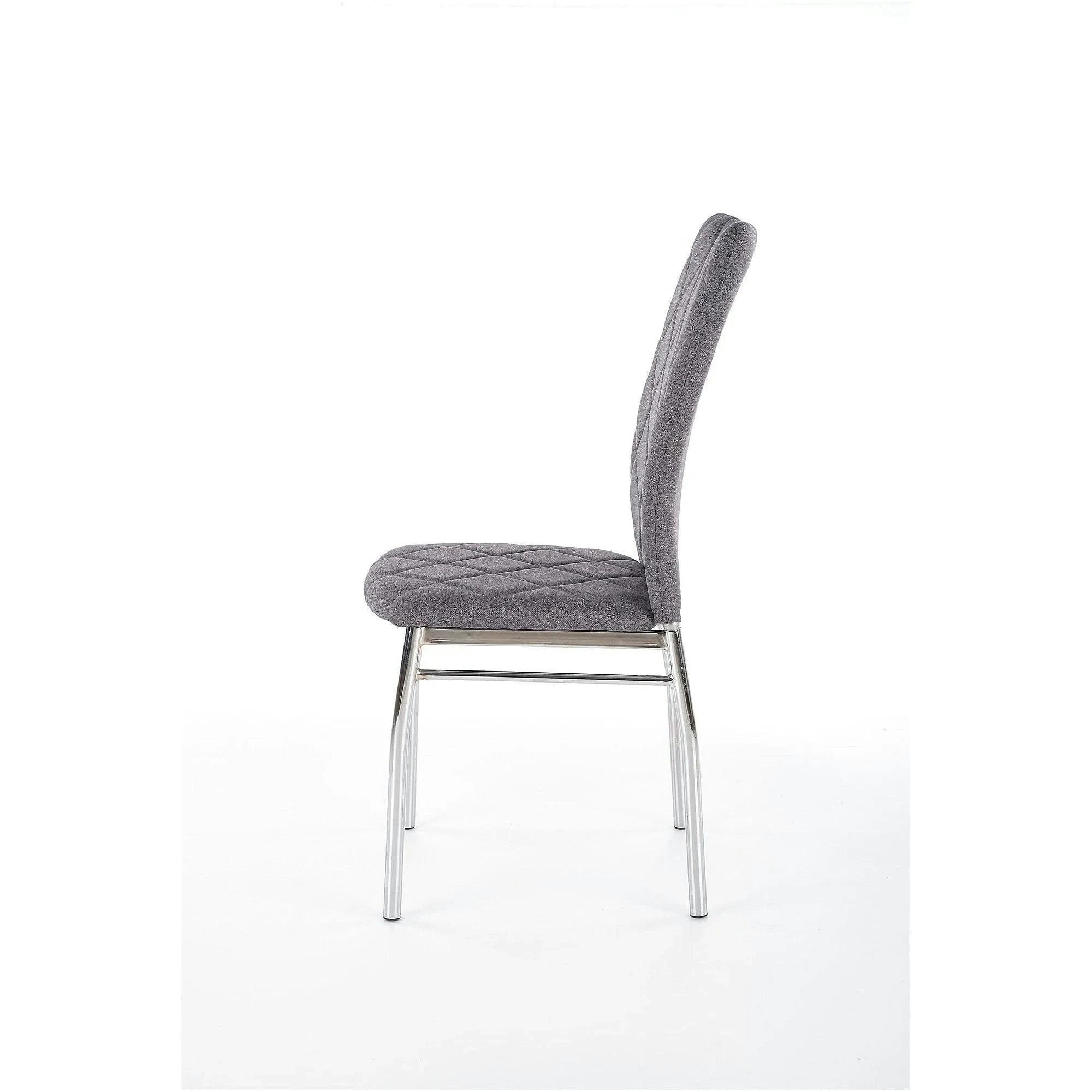 Scaun bucatarie K309, gri deschis/crom, stofa clasica/metal, 43X57X97 CM