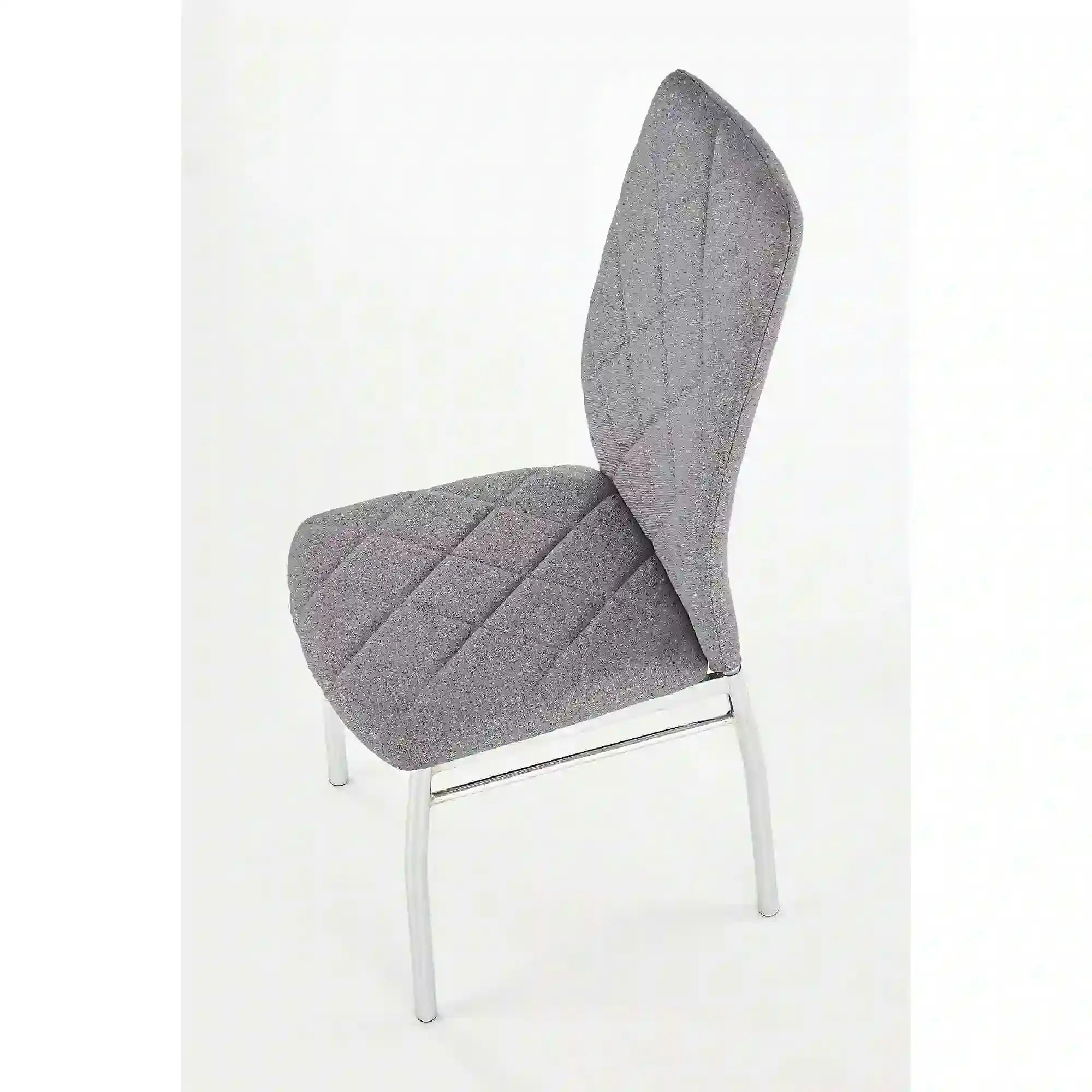 Scaun bucatarie K309, gri deschis/crom, stofa clasica/metal, 43X57X97 CM