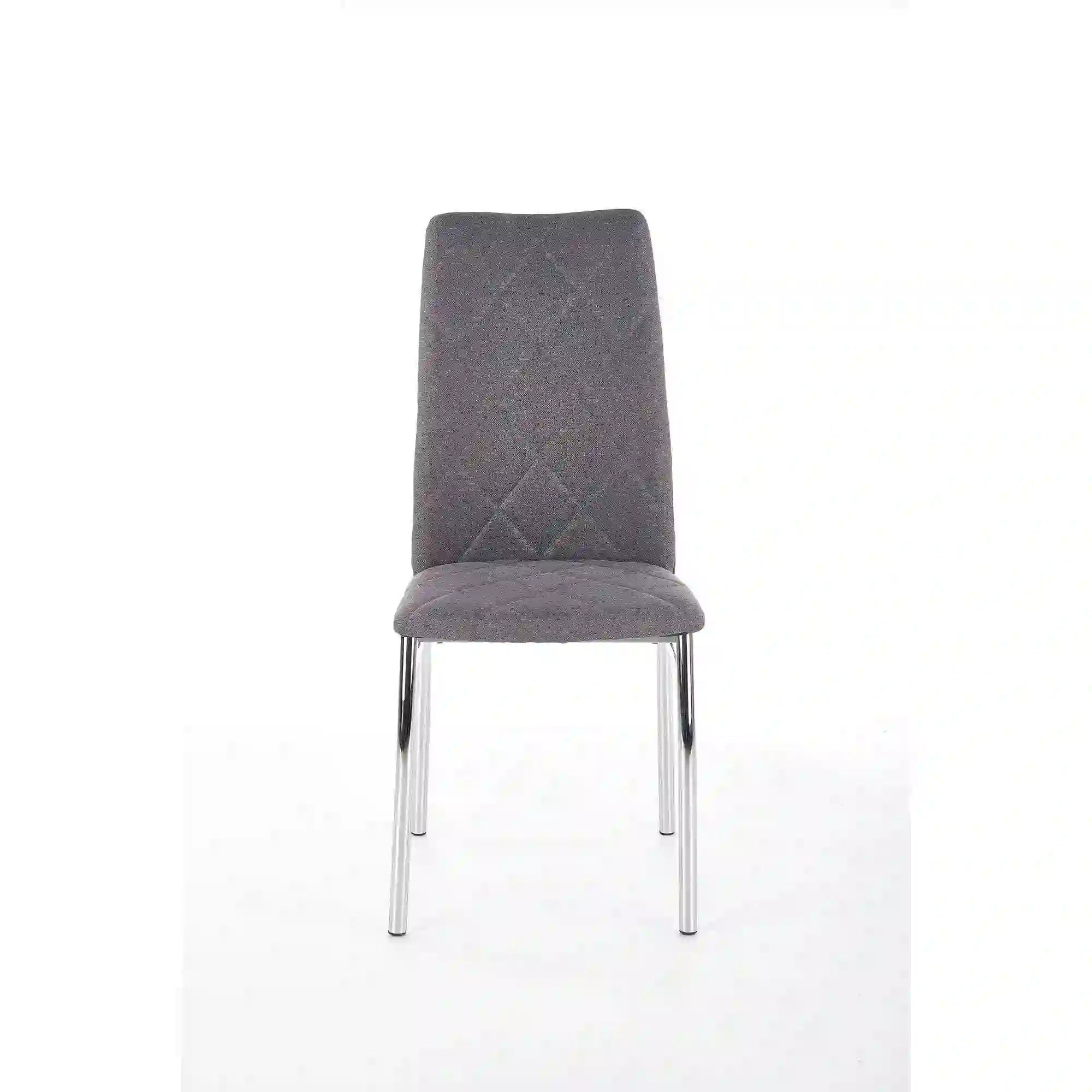 Scaun bucatarie K309, gri deschis/crom, stofa clasica/metal, 43X57X97 CM