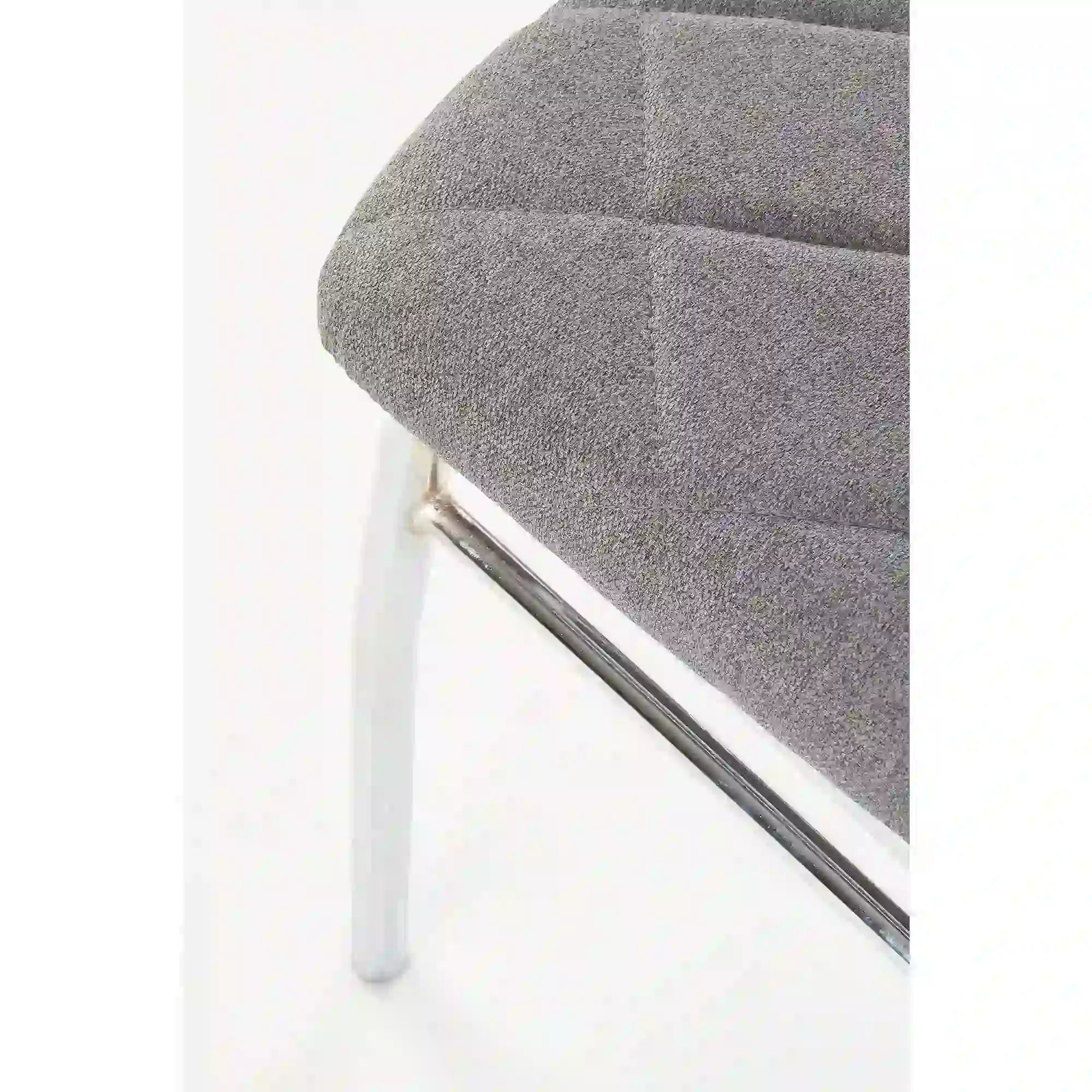 Scaun bucatarie K309, gri deschis/crom, stofa clasica/metal, 43X57X97 CM