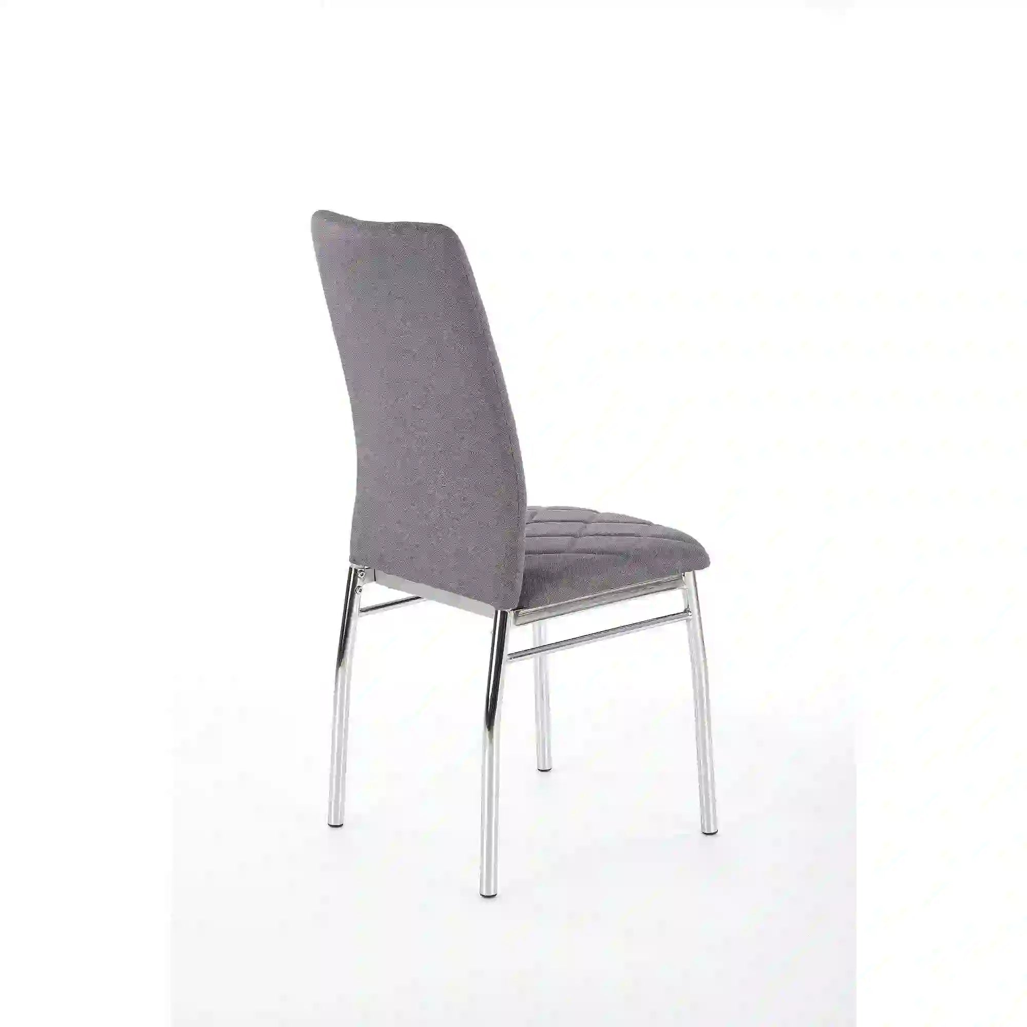 Scaun bucatarie K309, gri deschis/crom, stofa clasica/metal, 43X57X97 CM