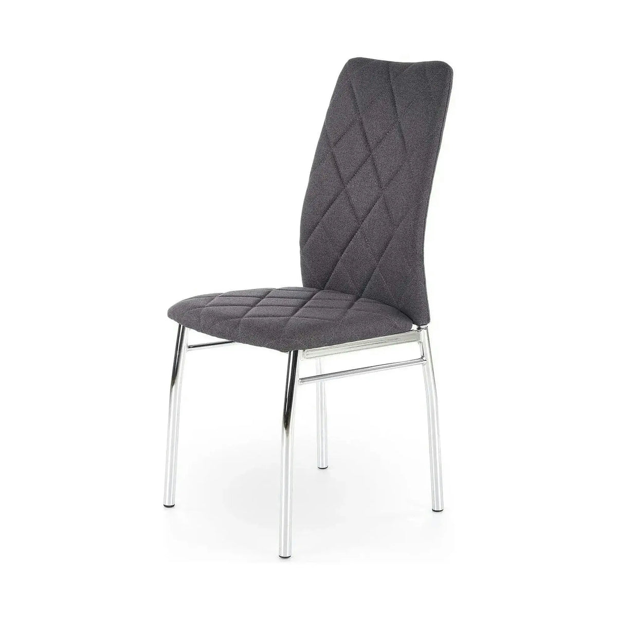 Scaun bucatarie K309, gri inchis/crom, stofa clasica/metal, 43X57X97 CM