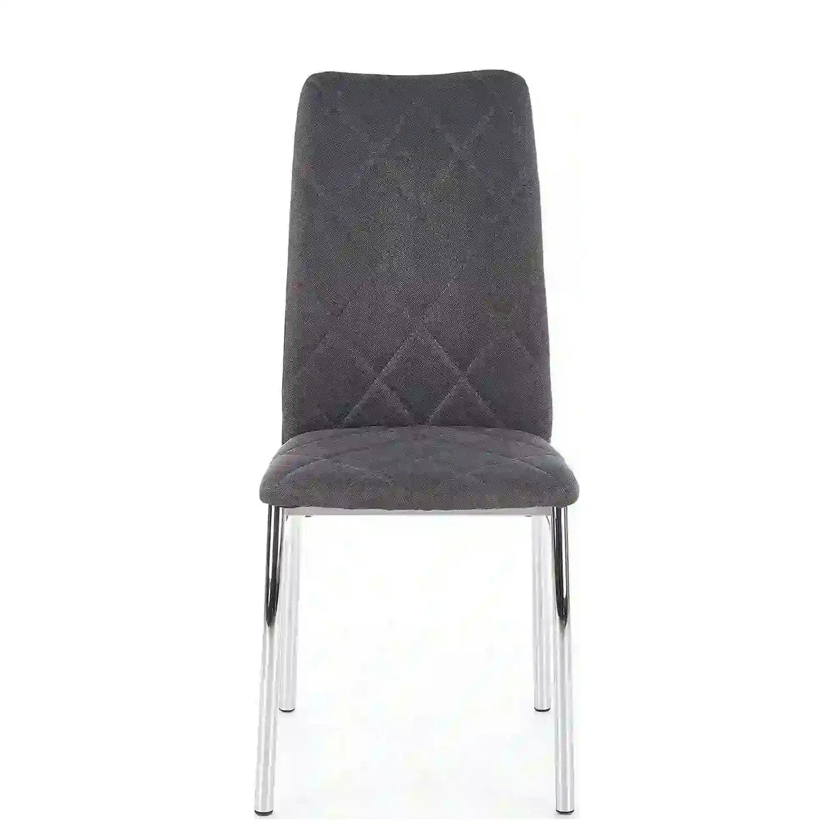 Scaun bucatarie K309, gri inchis/crom, stofa clasica/metal, 43X57X97 CM