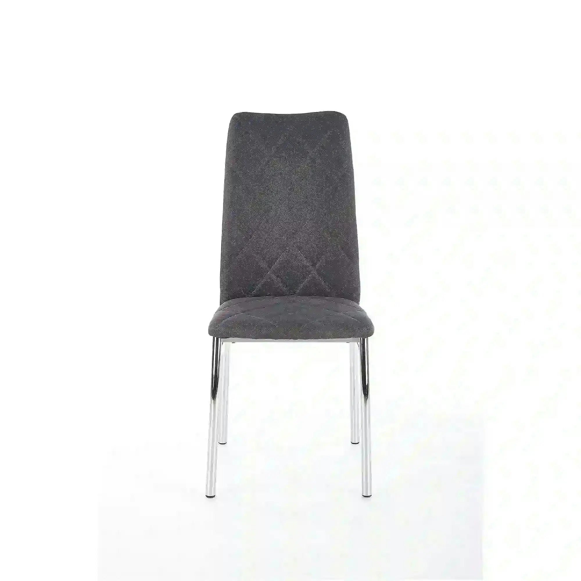 Scaun bucatarie K309, gri inchis/crom, stofa clasica/metal, 43X57X97 CM