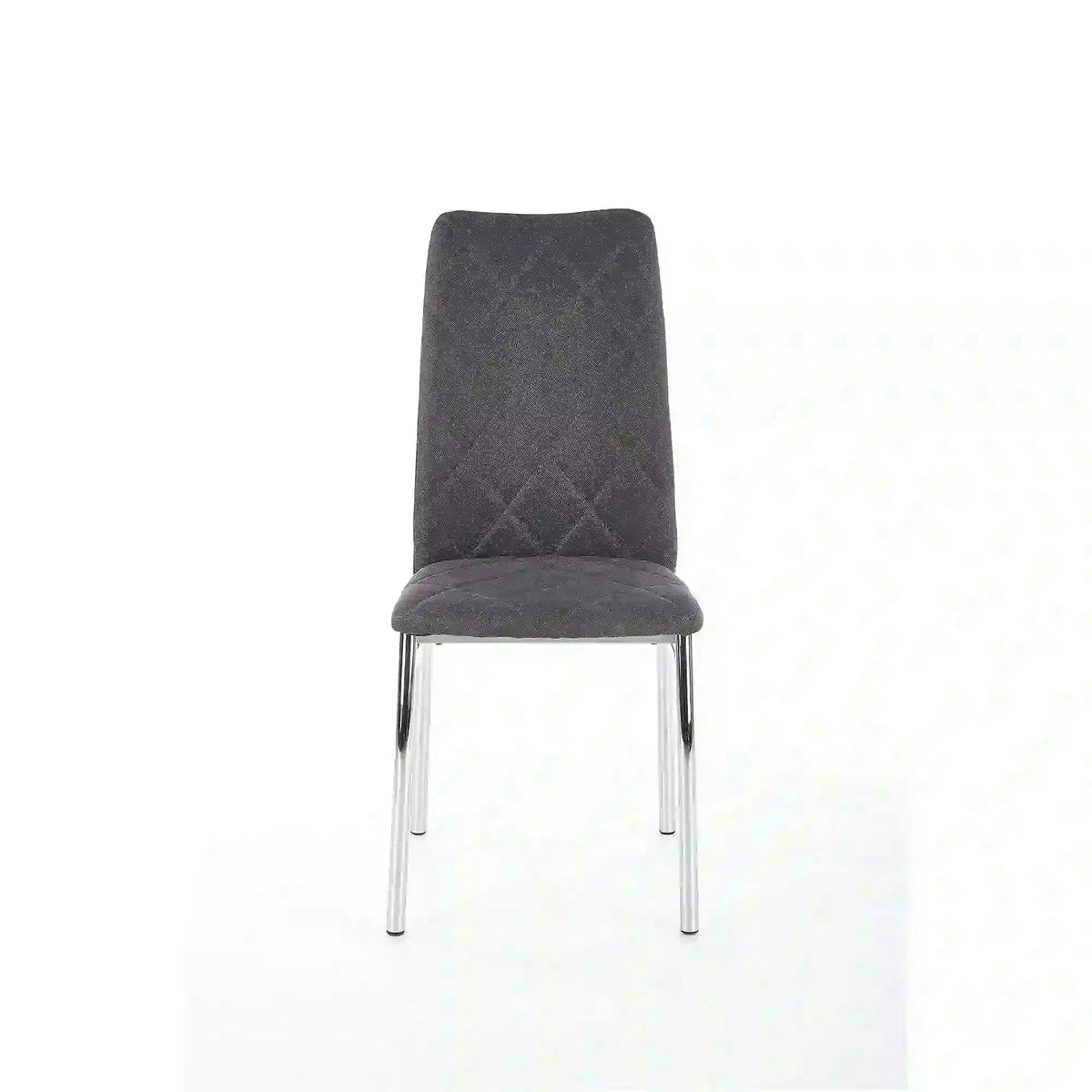 Scaun bucatarie K309, gri inchis/crom, stofa clasica/metal, 43X57X97 CM