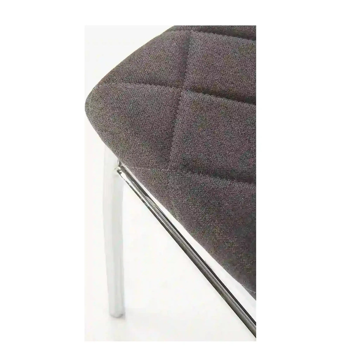 Scaun bucatarie K309, gri inchis/crom, stofa clasica/metal, 43X57X97 CM