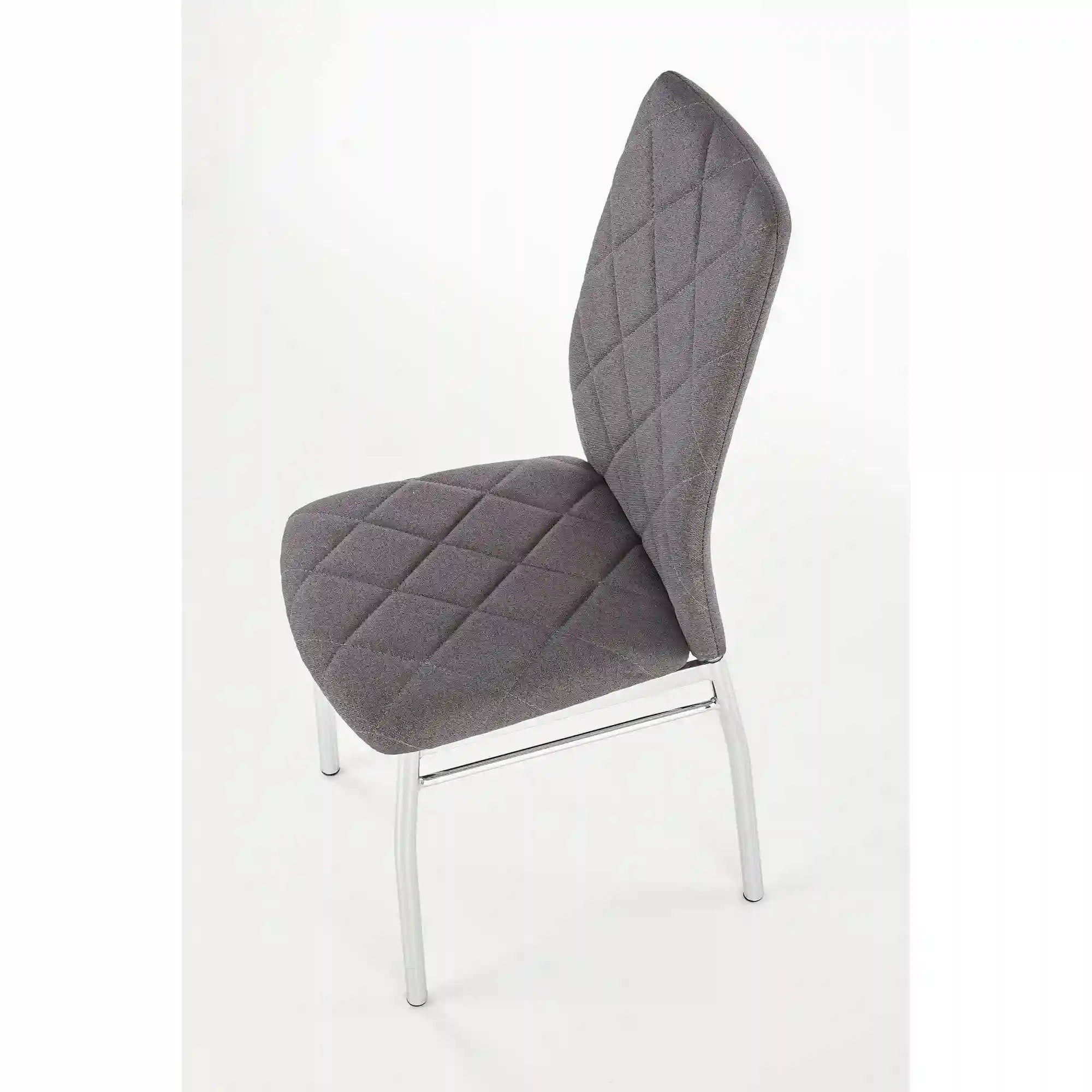 Scaun bucatarie K309, gri inchis/crom, stofa clasica/metal, 43X57X97 CM