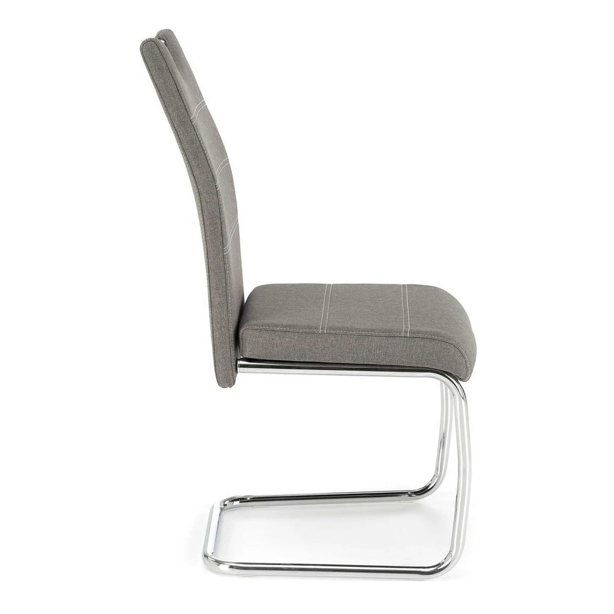 Scaun bucatarie K349, gri/crom, stofa clasica/metal, 42X60X97 CM