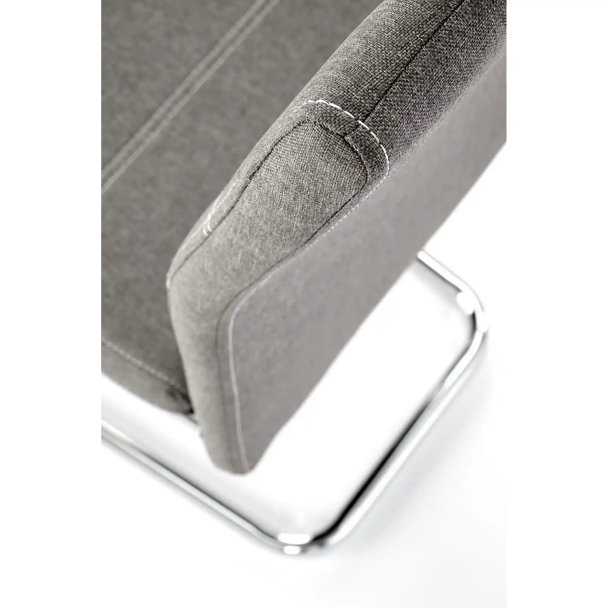 Scaun bucatarie K349, gri/crom, stofa clasica/metal, 42X60X97 CM
