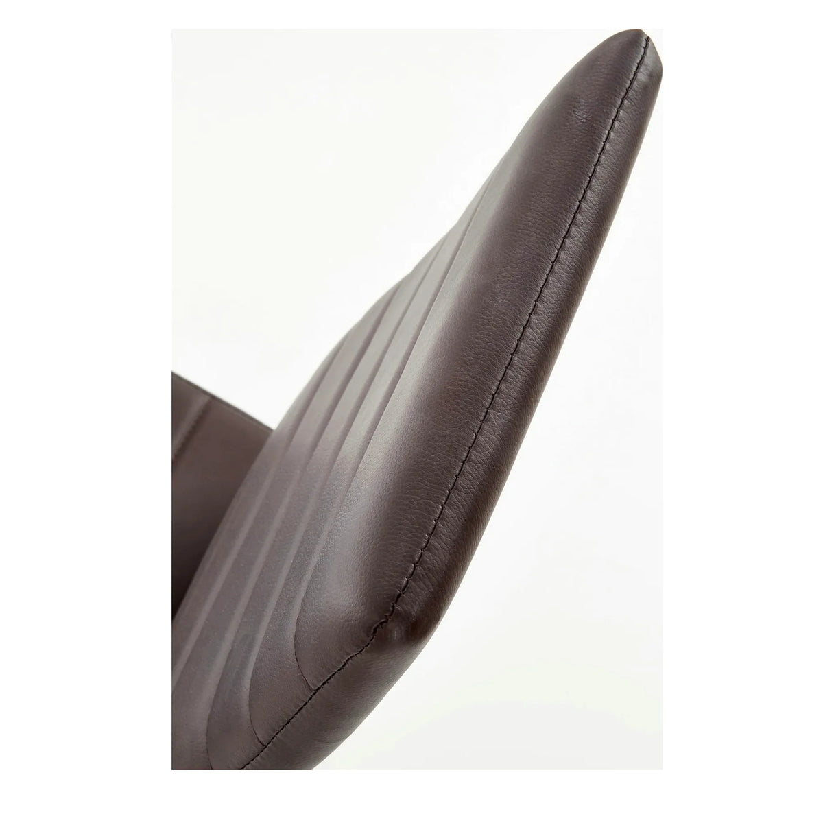 Scaun bucatarie K70, maro inchis/negru, metal/piele ecologica, 41x50x98 cm