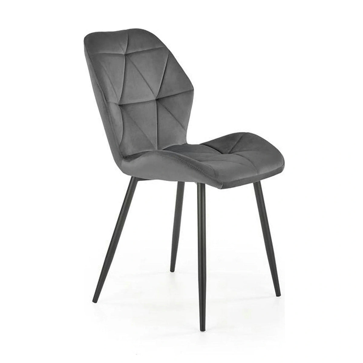 Scaun bucatarie material textil/metal K453, gri, 48x53x86 cm