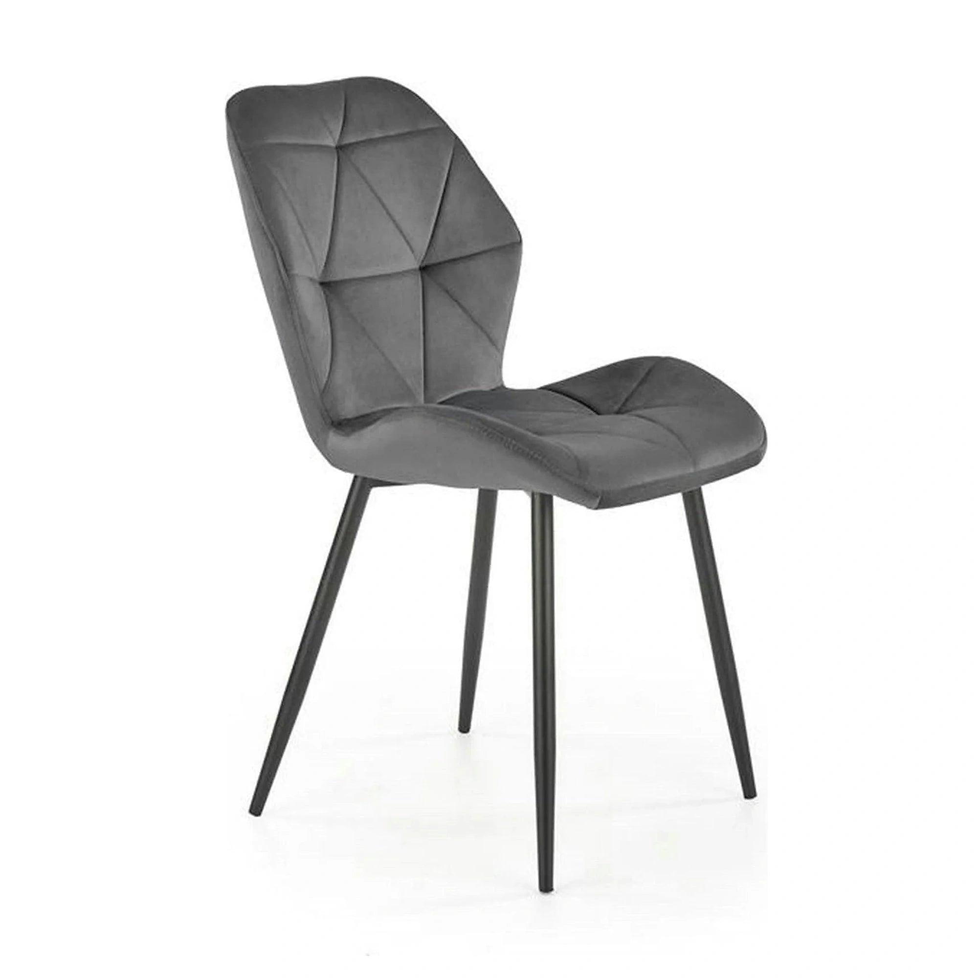 Scaun bucatarie material textil/metal K453, gri, 48x53x86 cm