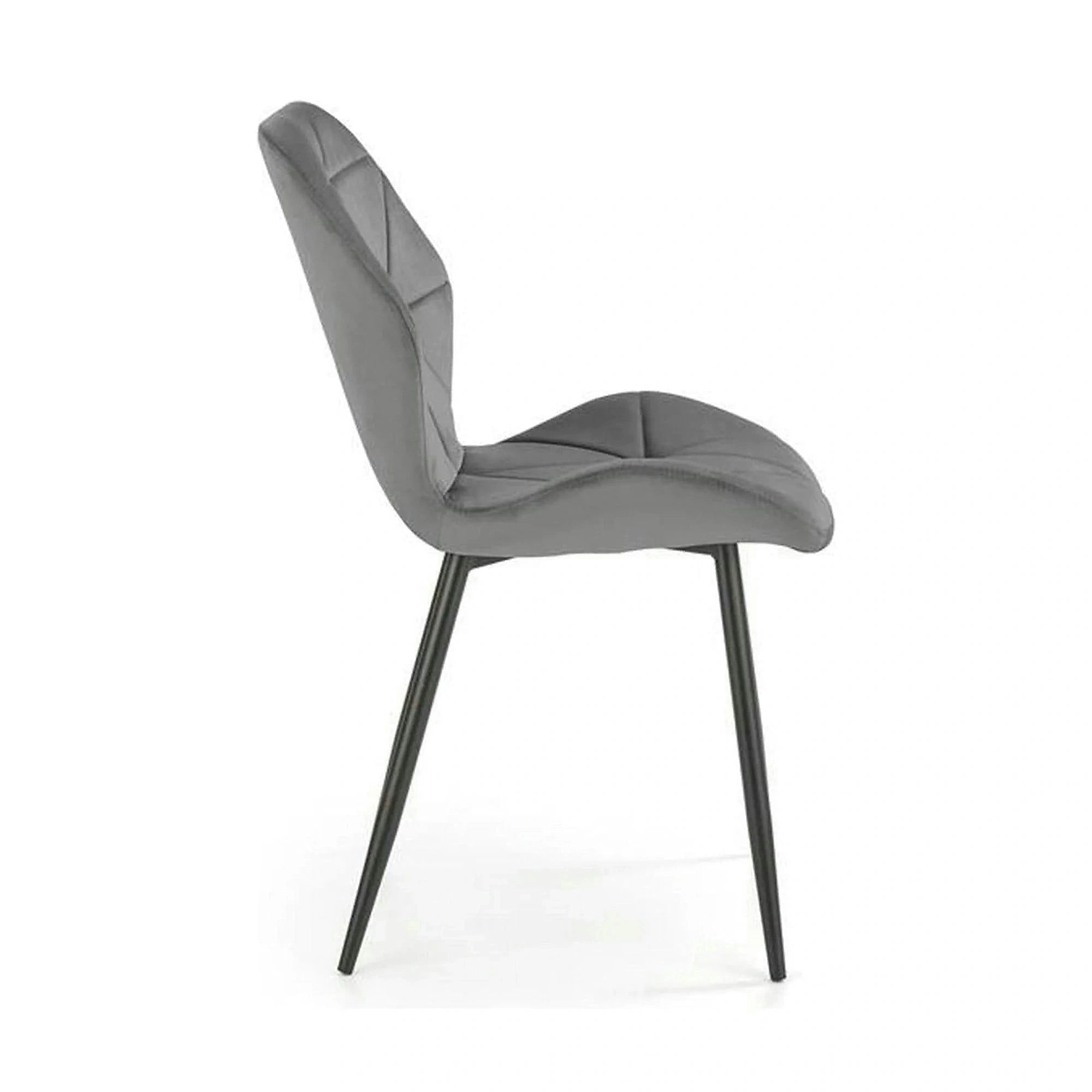 Scaun bucatarie material textil/metal K453, gri, 48x53x86 cm