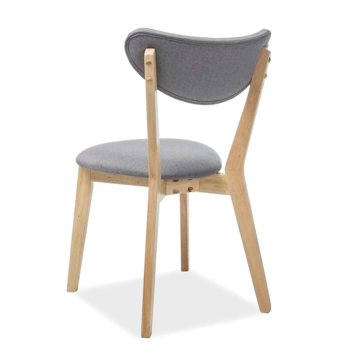 Scaun bucatarie mic BRANDO, gri/stejar, stofa/lemn, 45x40x76 cm