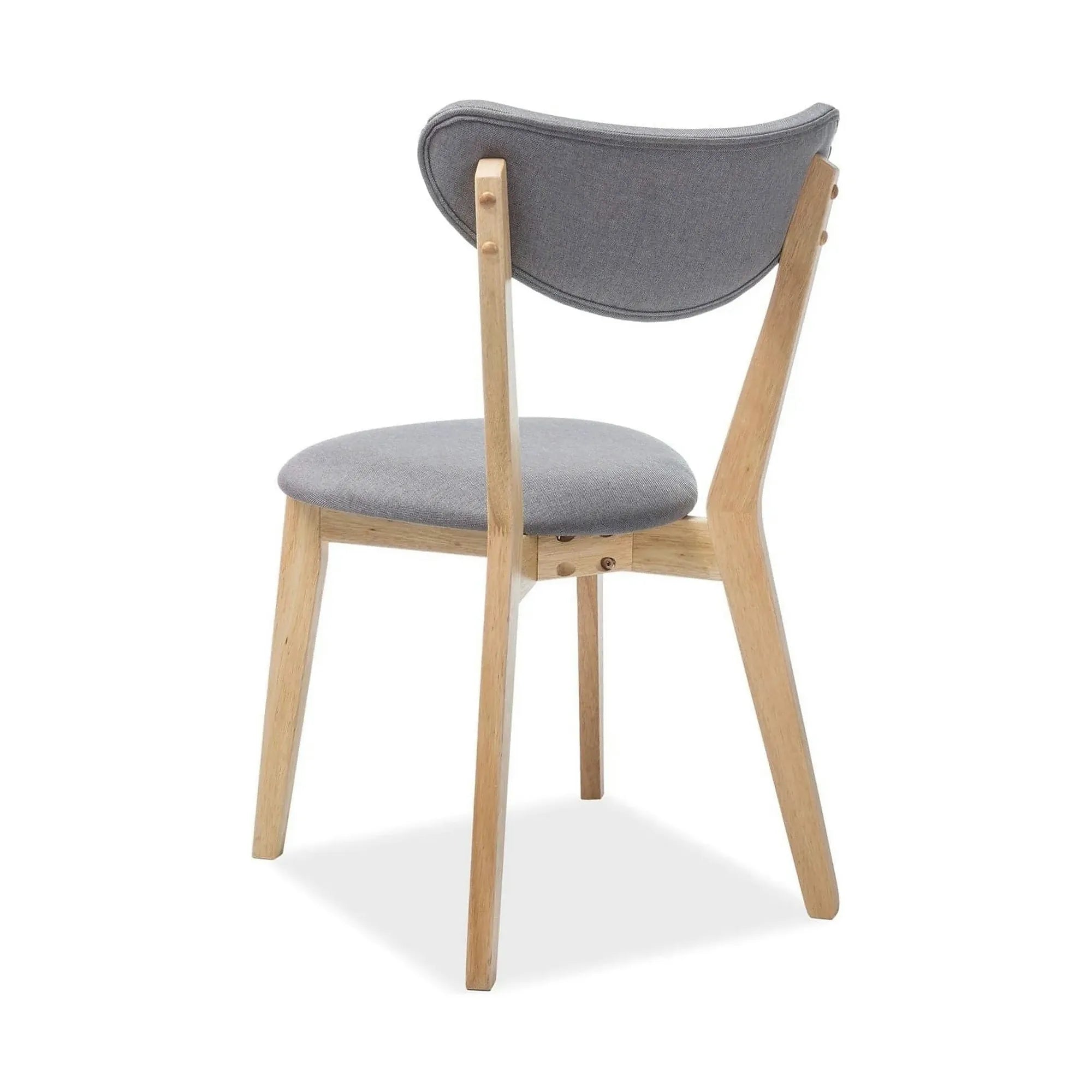 Scaun bucatarie mic BRANDO, gri/stejar, stofa/lemn, 45x40x76 cm