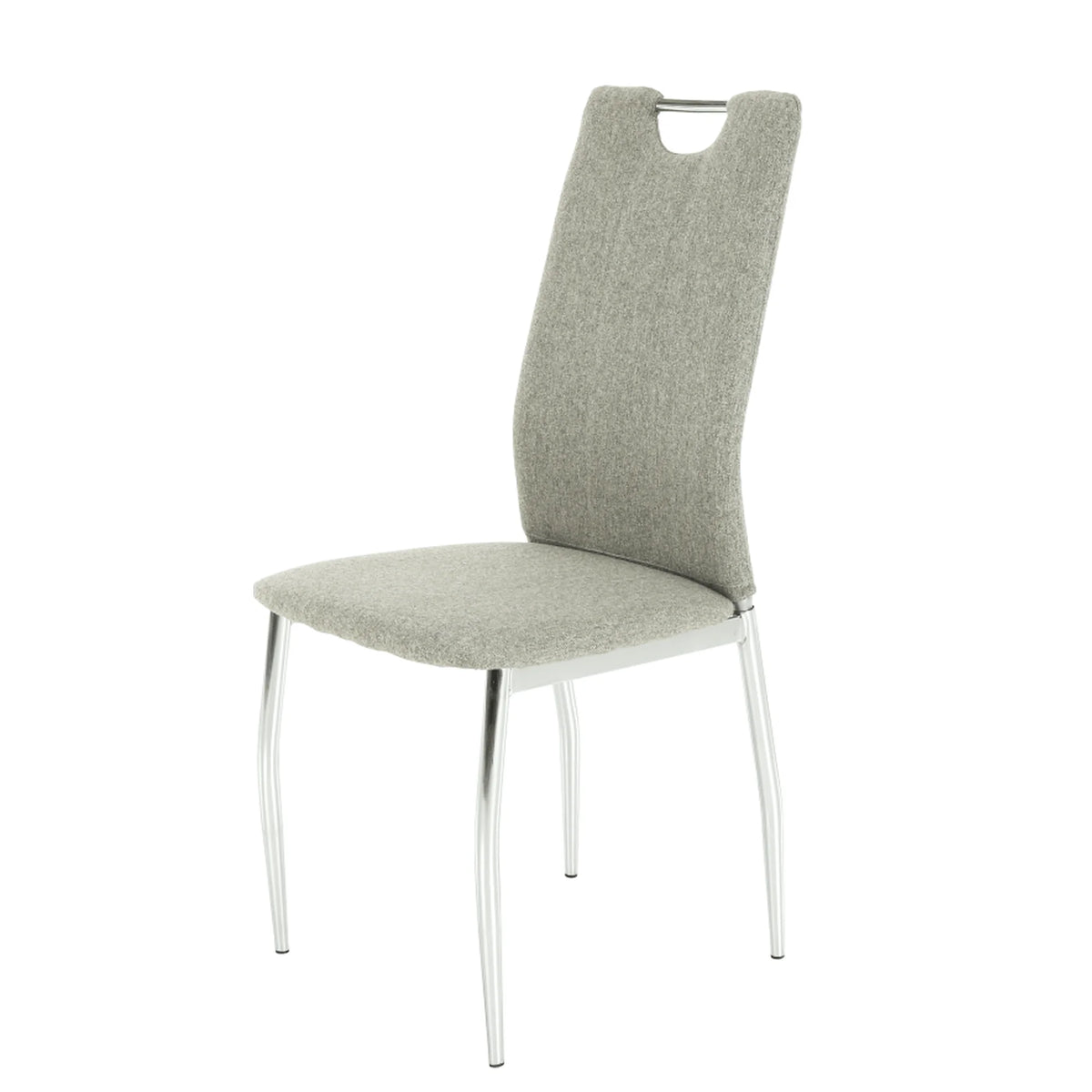 Scaun bucatarie OLIVA NEW, bej/crom, textil/metal, 42x52x97 cm