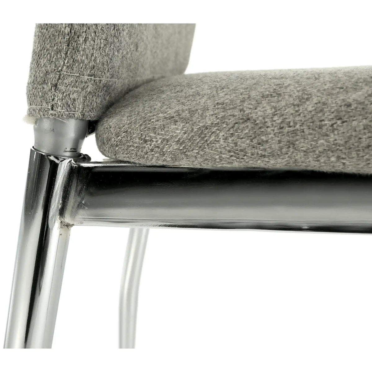 Scaun bucatarie OLIVA NEW, bej/crom, textil/metal, 42x52x97 cm