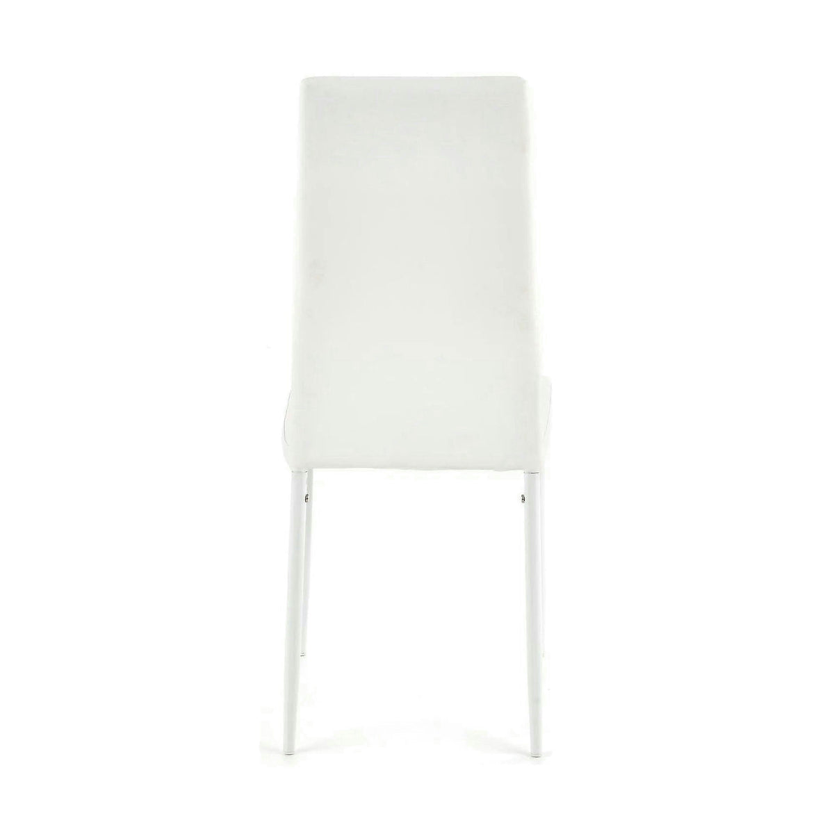 Scaun bucatarie rezistent K70, alb, piele ecologica/metal, 41x50x98 cm