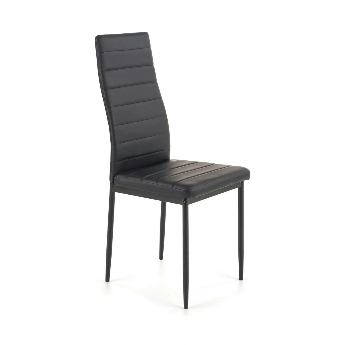Scaun bucatarie rezistent K70, negru, piele ecologica/metal, 41x50x98 cm