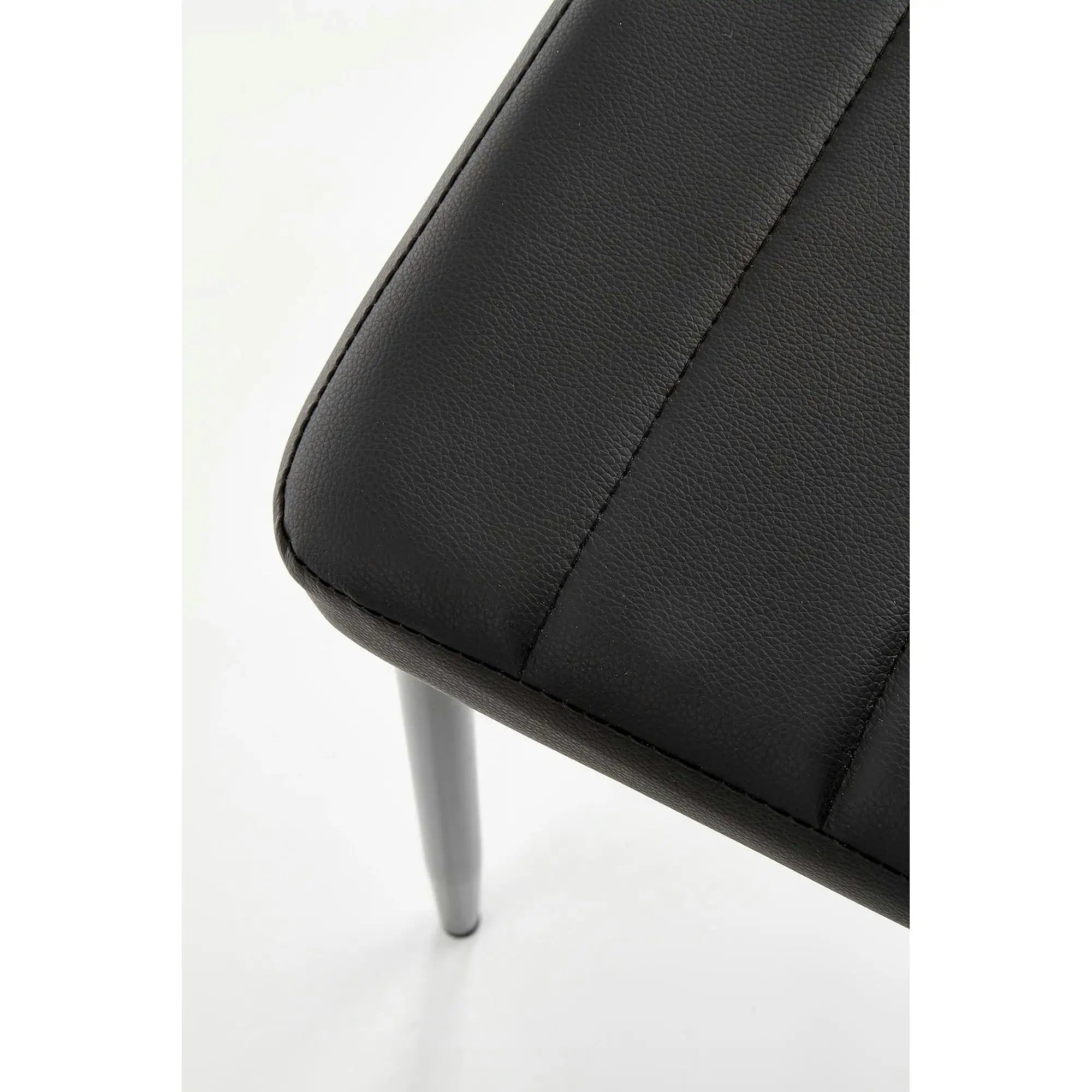 Scaun bucatarie rezistent K70, negru, piele ecologica/metal, 41x50x98 cm