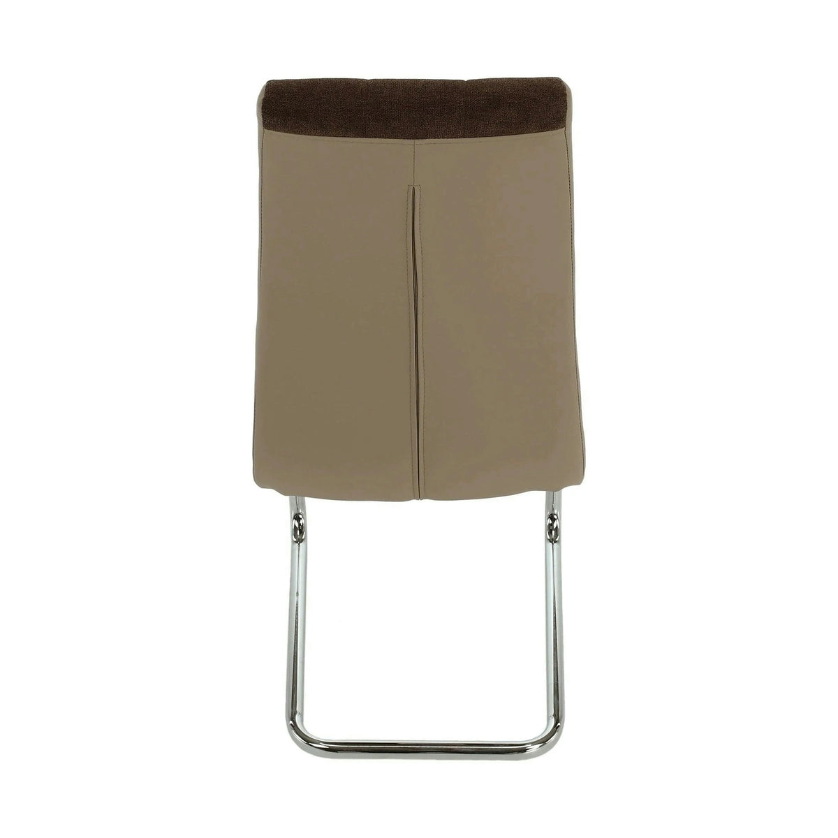 Scaun bucătărie SALOMA NEW, maro/bej, stofa clasica/piele ecologica/metal, 42x56.5x105 cm