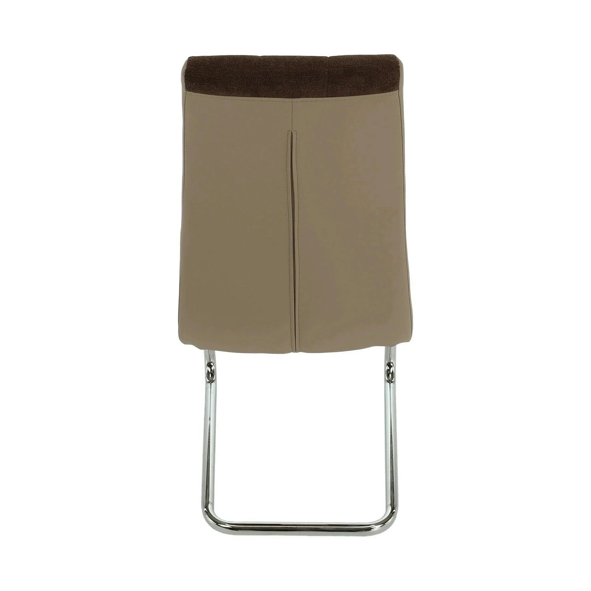 Scaun bucătărie SALOMA NEW, maro/bej, stofa clasica/piele ecologica/metal, 42x56.5x105 cm