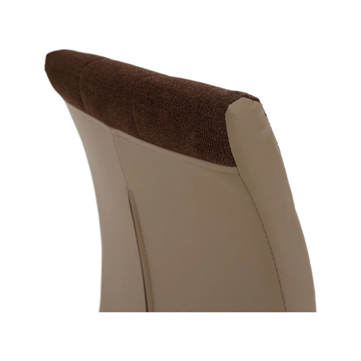 Scaun bucătărie SALOMA NEW, maro/bej, stofa clasica/piele ecologica/metal, 42x56.5x105 cm