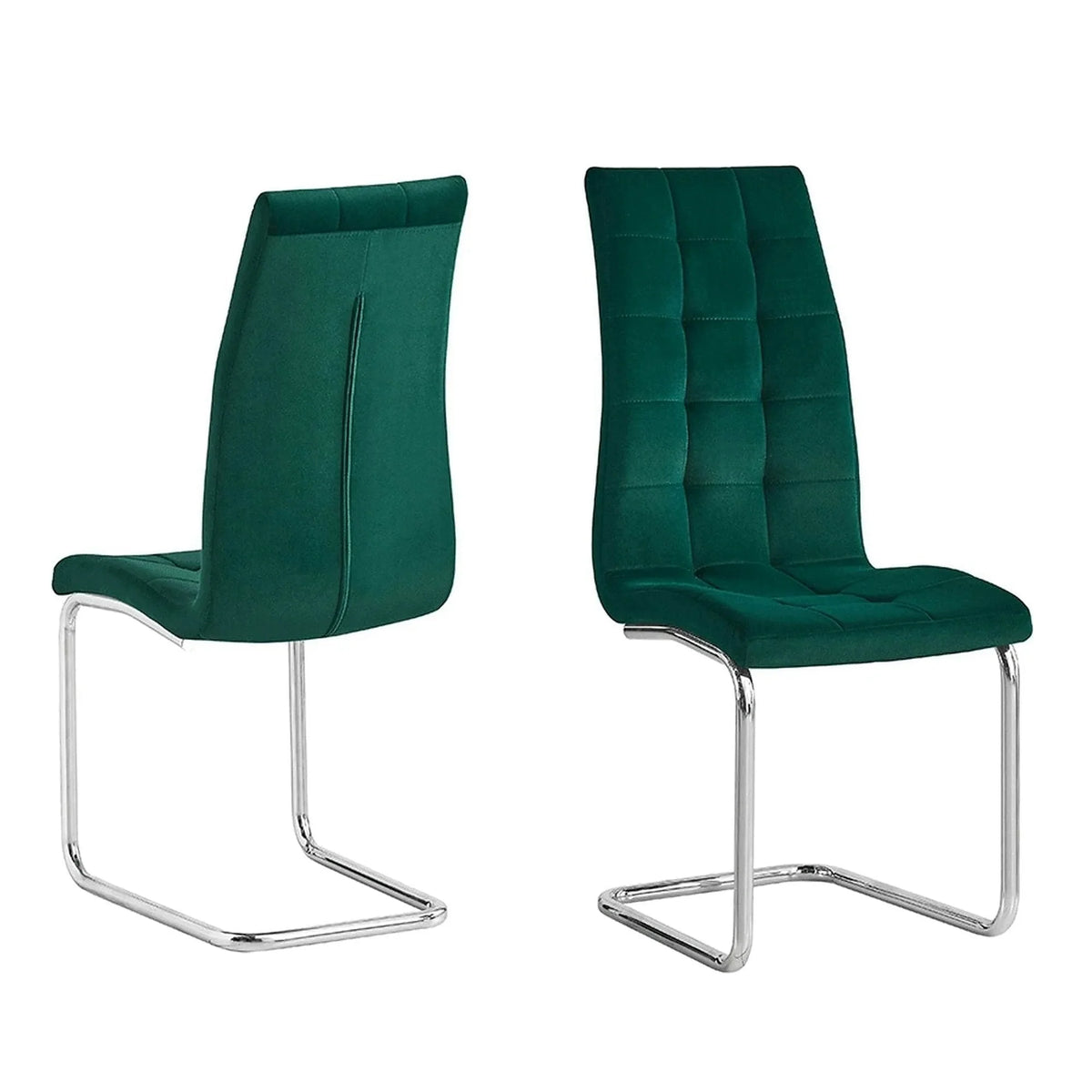 Scaun bucatarie SALOMA NEW, stofa catifelata verde, 42x56,5x105 cm