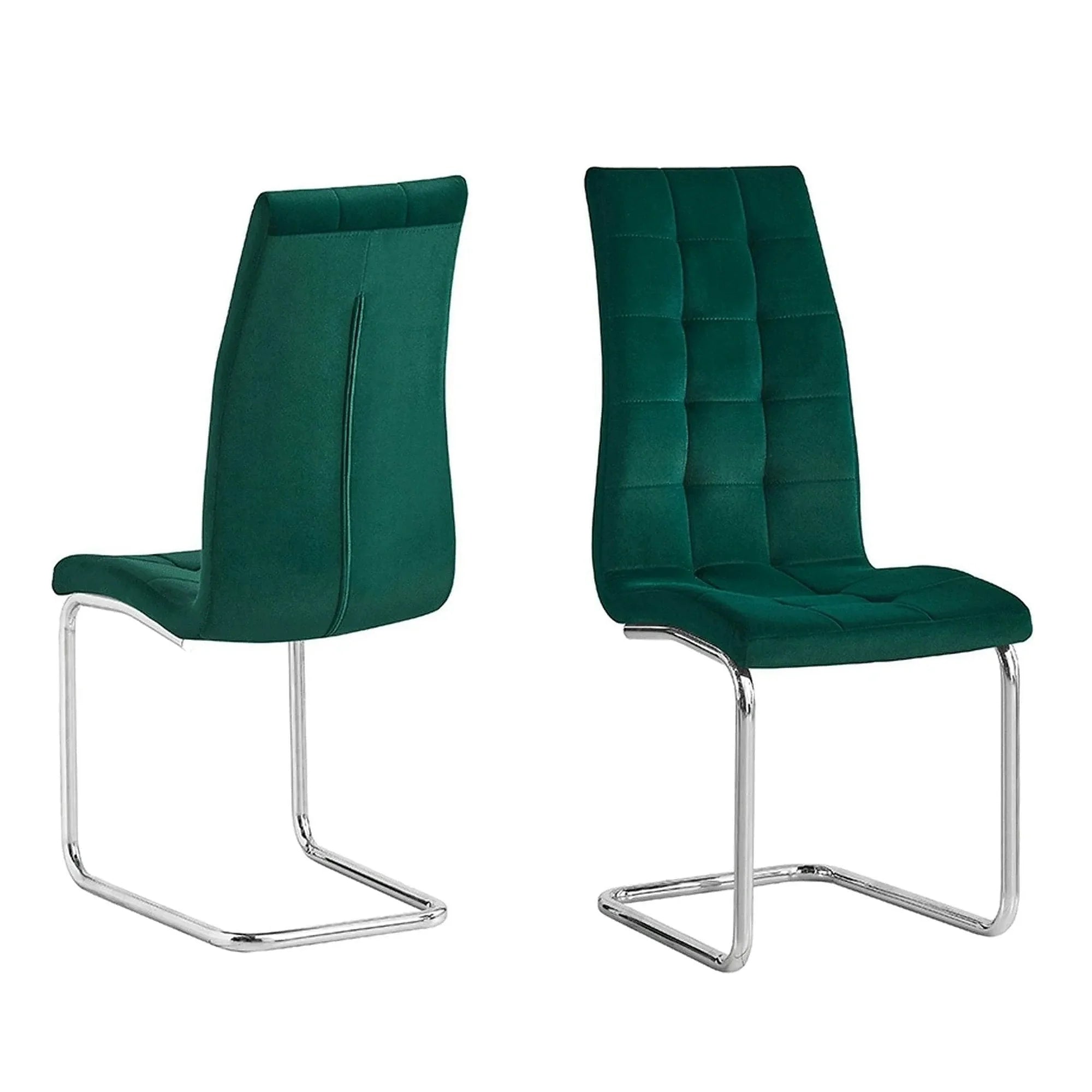 Scaun bucatarie SALOMA NEW, stofa catifelata verde, 42x56,5x105 cm