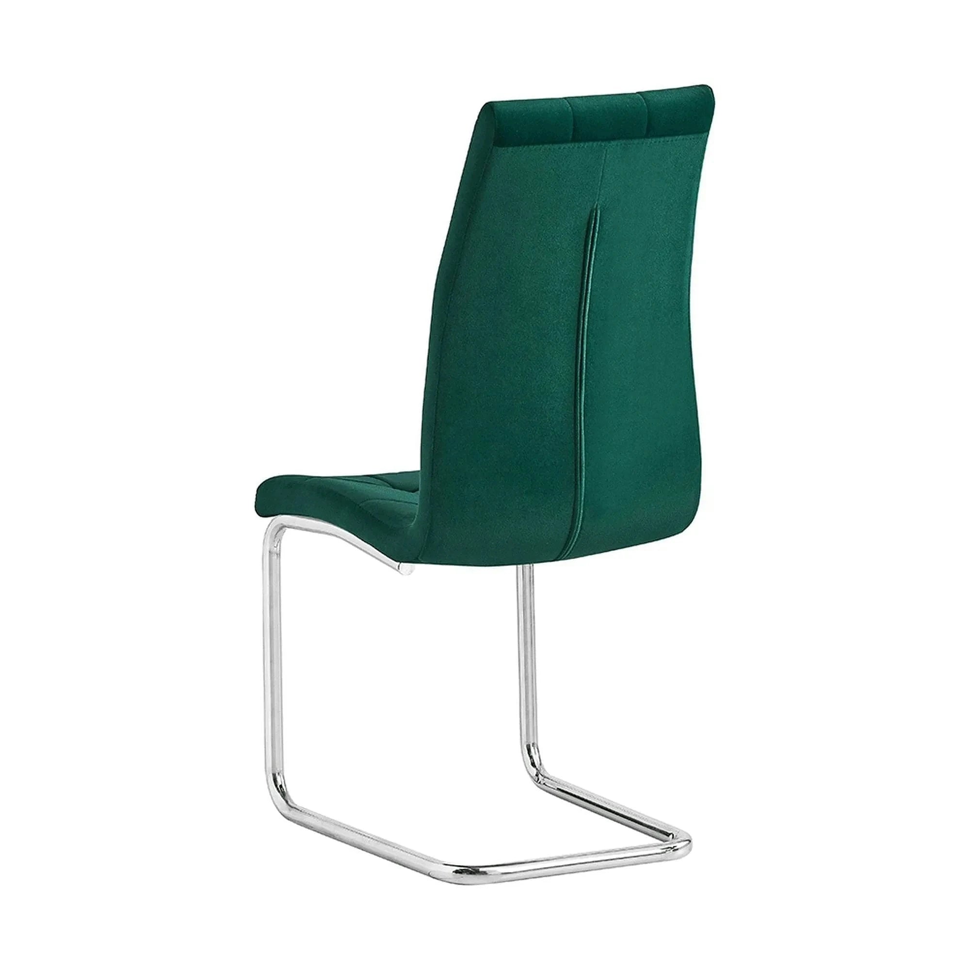 Scaun bucatarie SALOMA NEW, stofa catifelata verde, 42x56,5x105 cm