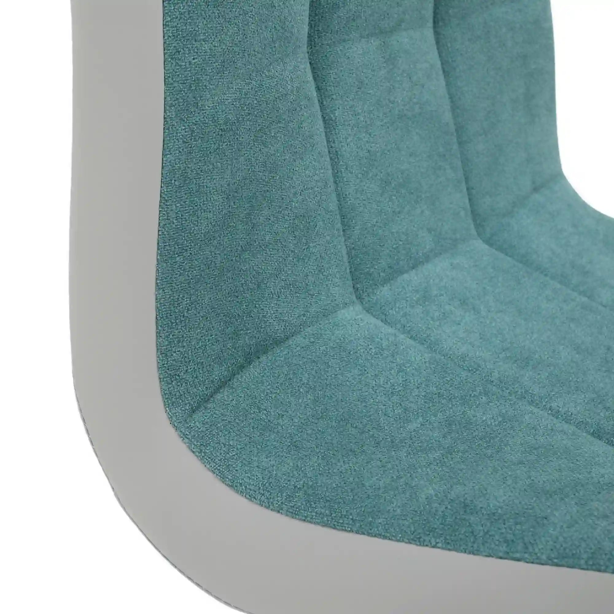 Scaun bucatarie SALOMA NEW, textil/piele ecologica/metal, mentol/gri/crom, 42x57x105 cm