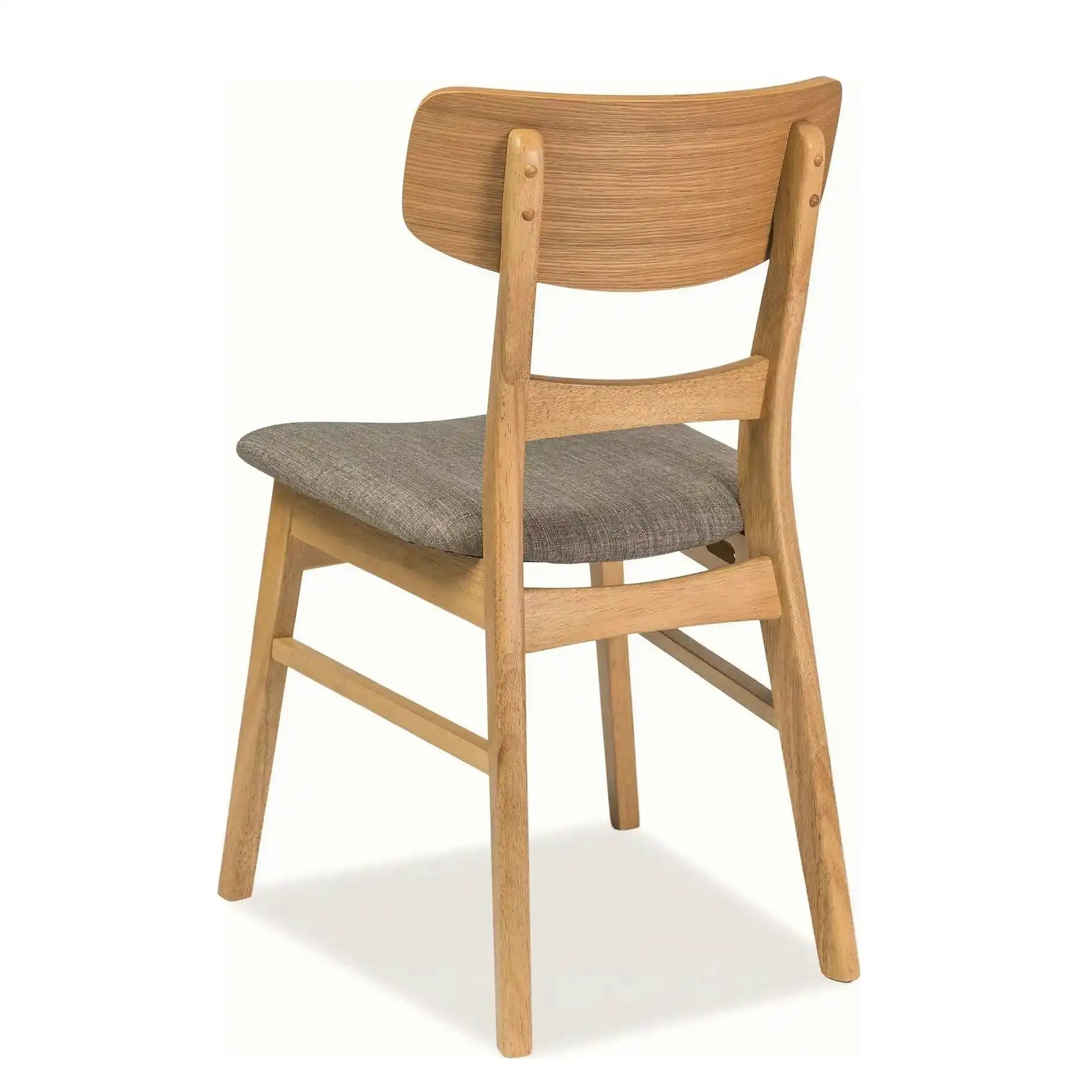 Scaun bucatarie stil scandinav CD61, gri/stejar, stofa clasica/lemn, 43x44x76 cm