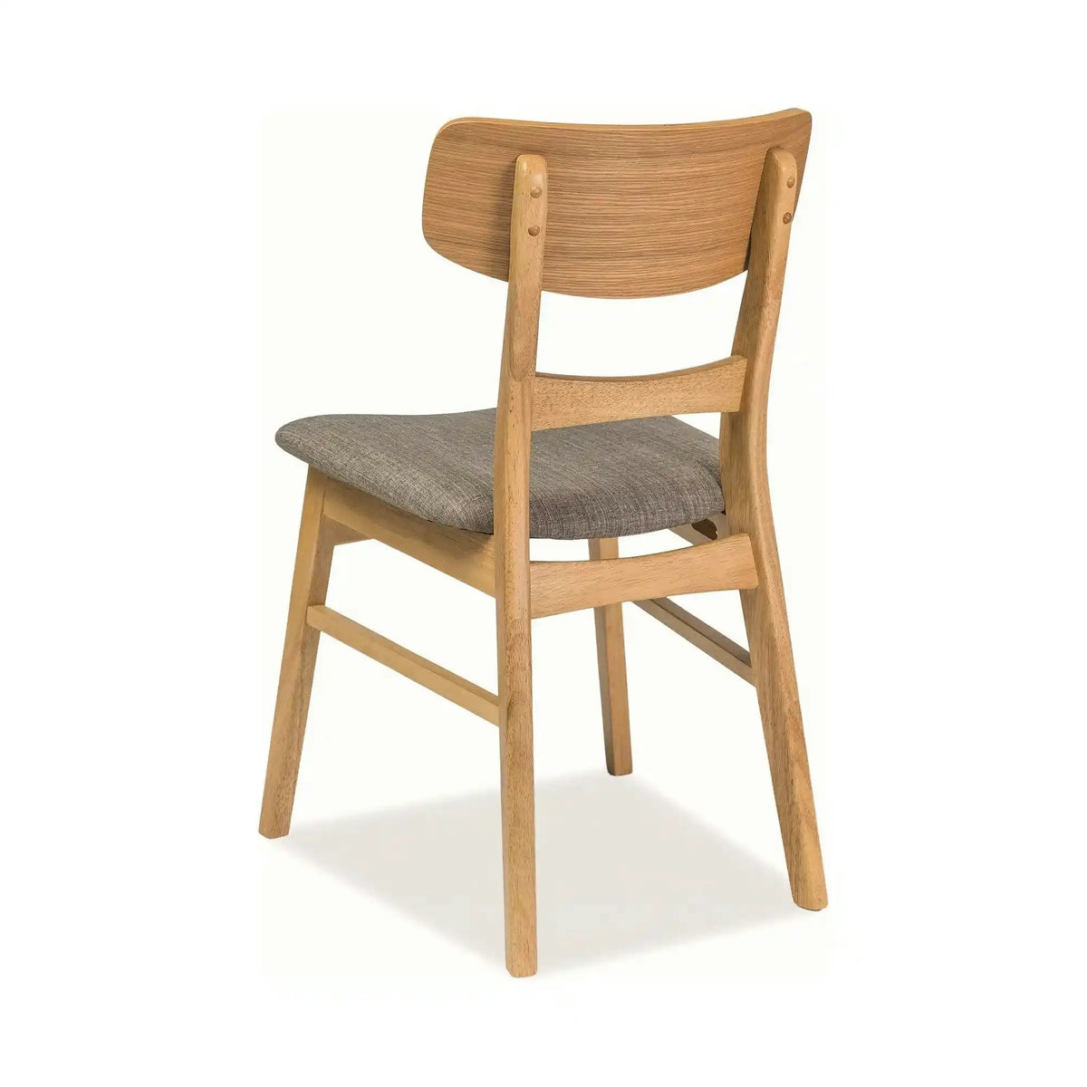 Scaun bucatarie stil scandinav CD61, gri/stejar, stofa clasica/lemn, 43x44x76 cm