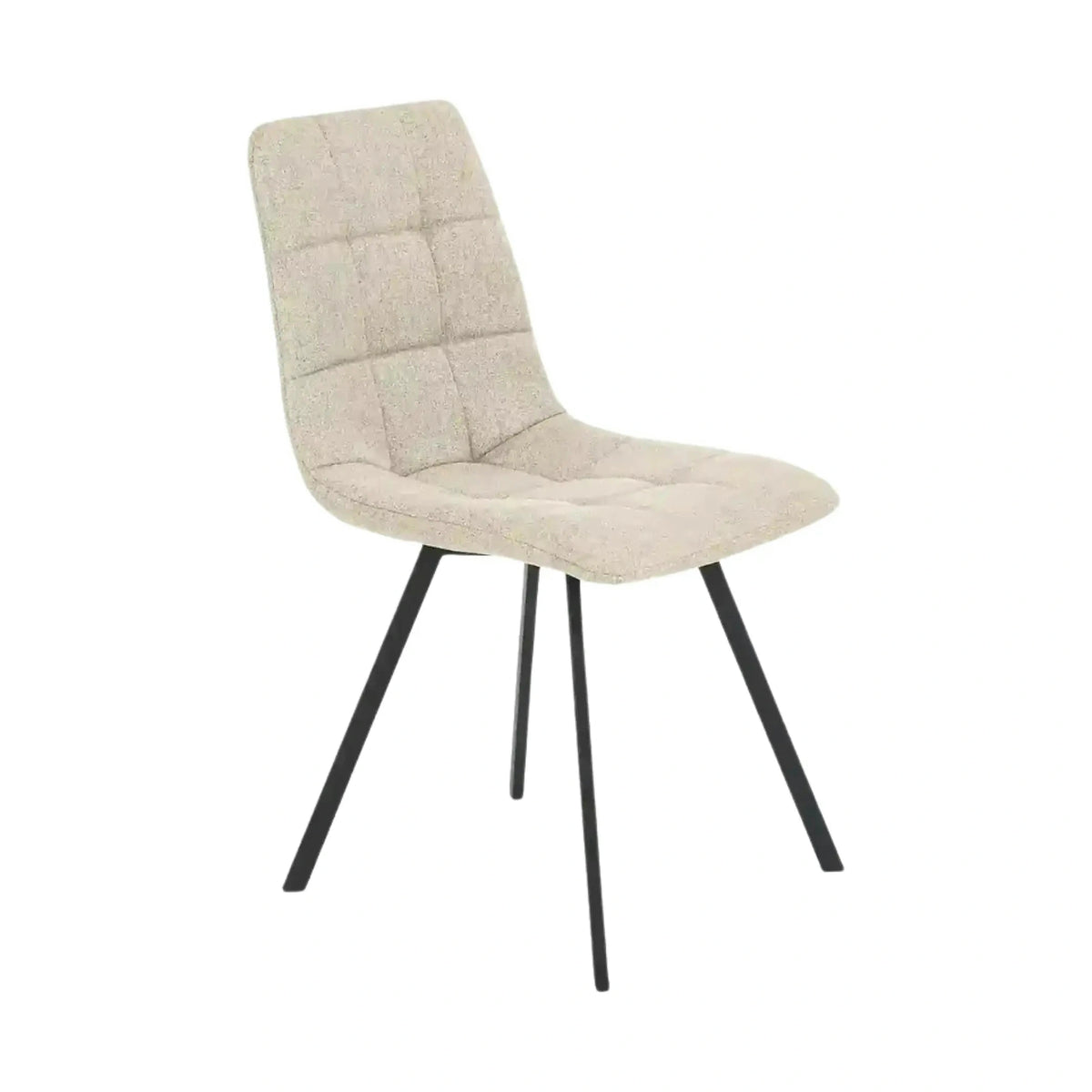 Scaun bucatarie tapitat stofa clasica K402, bej/negru, 45x55x86 cm