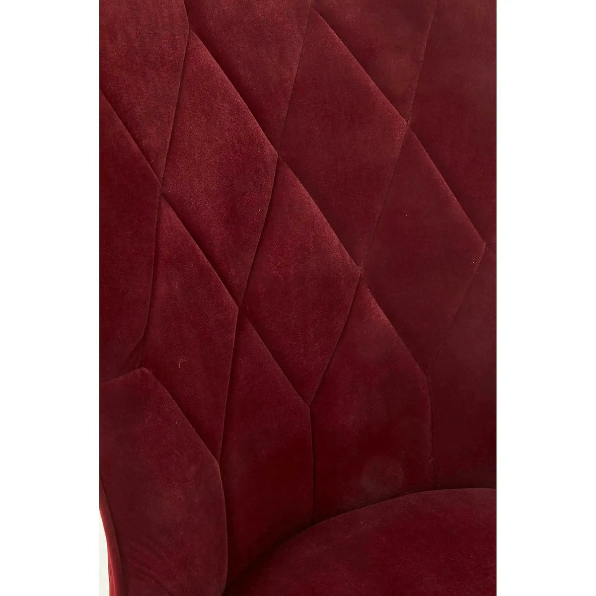 Scaun bucatarie visiniu/negru K366, stofa catifelata/metal, 52x58x92 cm