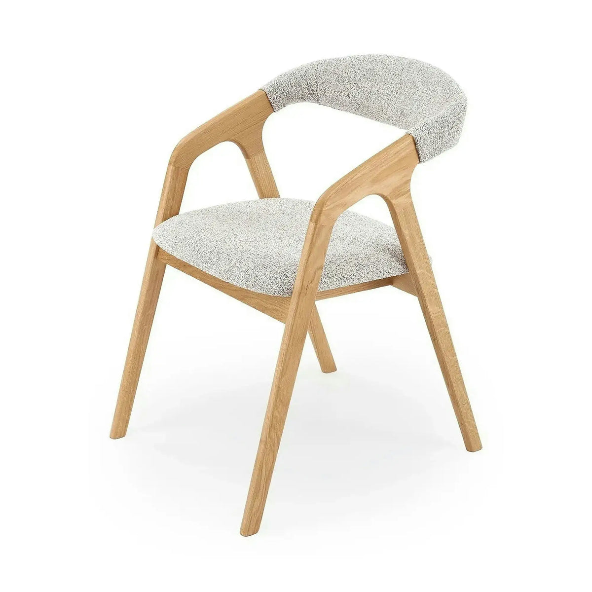 Scaun BUENO, gri deschis/stejar, stofa/lemn, 52x62x72 cm