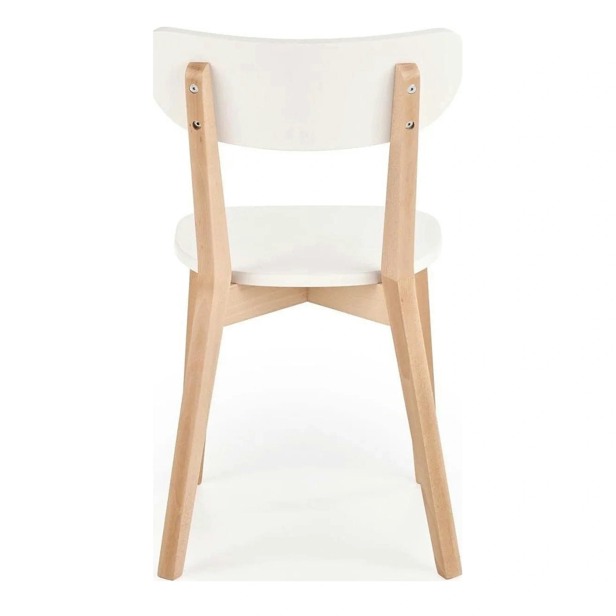 Scaun BUGGI, alb/stejar, lemn de fag, 45X50X81 CM