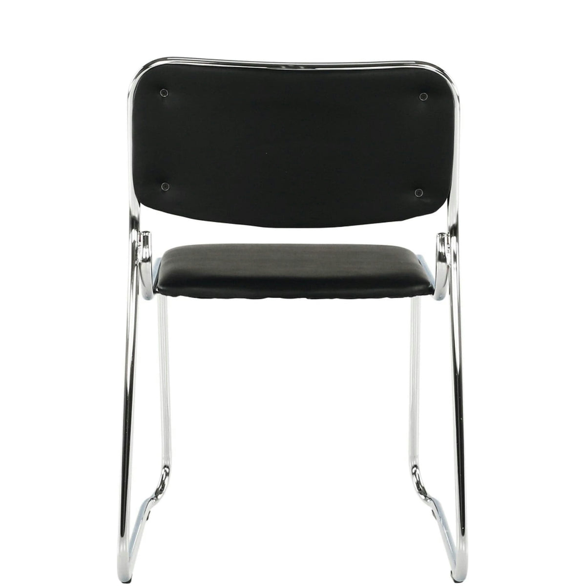 Scaun BULUT, negru, piele ecologica/metal, 50x56x76 cm