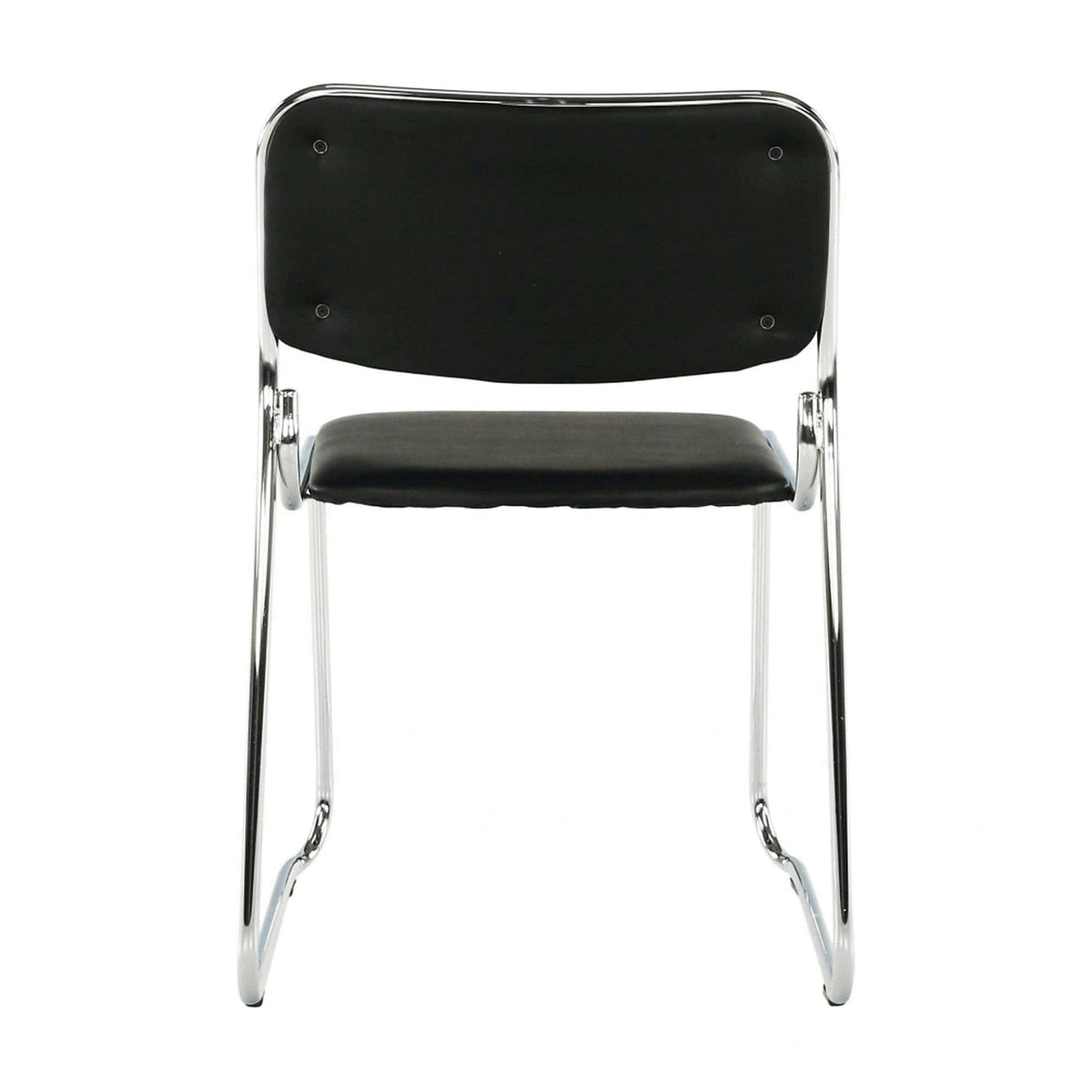 Scaun BULUT, negru, piele ecologica/metal, 50x56x76 cm