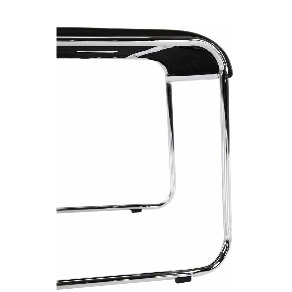 Scaun BULUT, negru, piele ecologica/metal, 50x56x76 cm