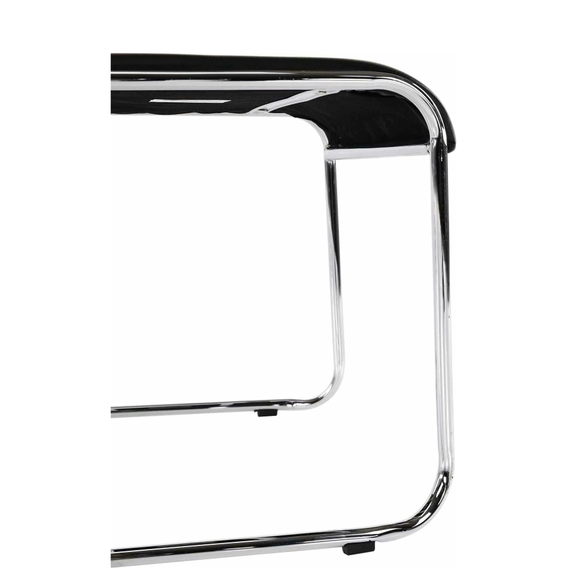 Scaun BULUT, negru, piele ecologica/metal, 50x56x76 cm