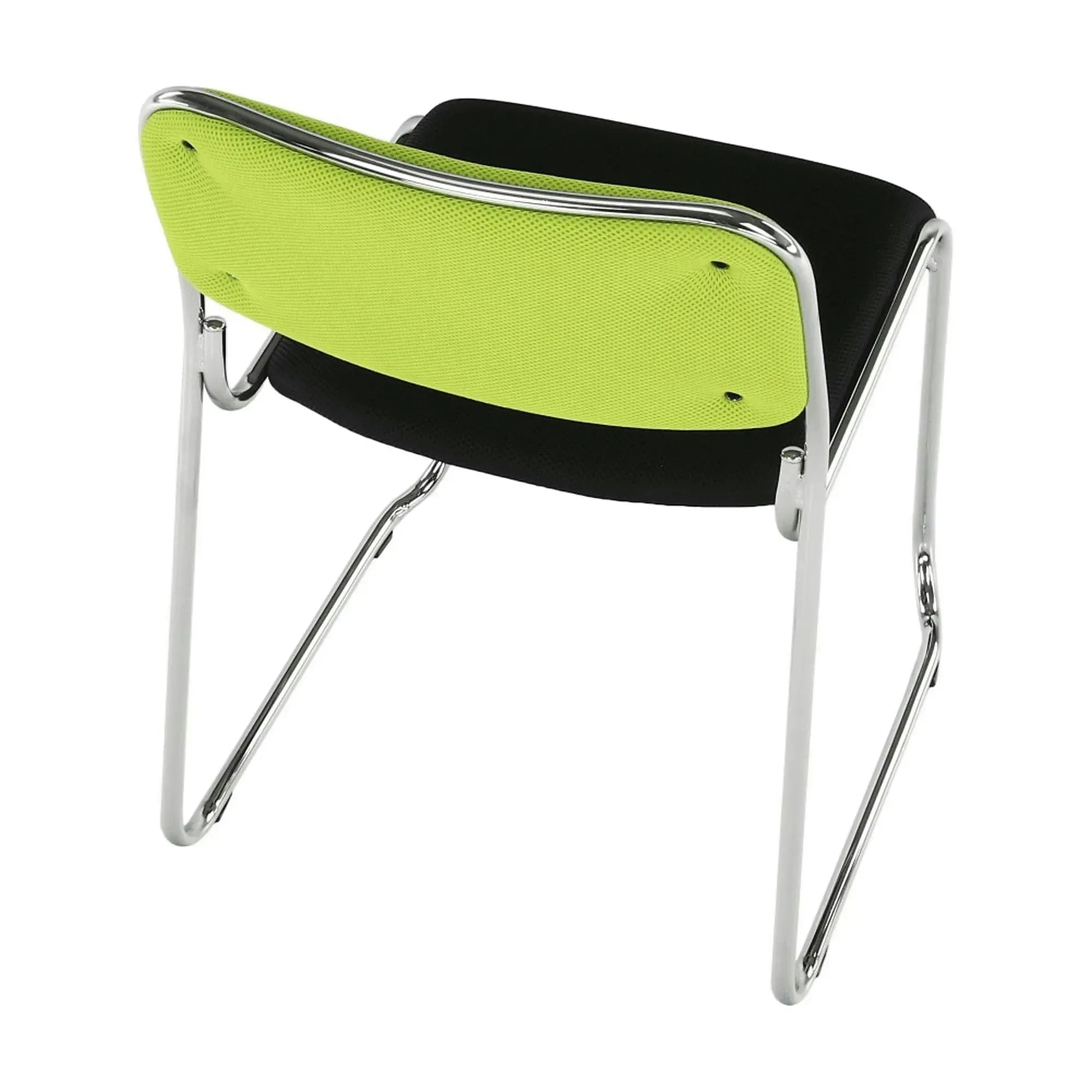 Scaun BULUT, verde/negru/crom, piele ecologica/metal, 50x56x76 cm