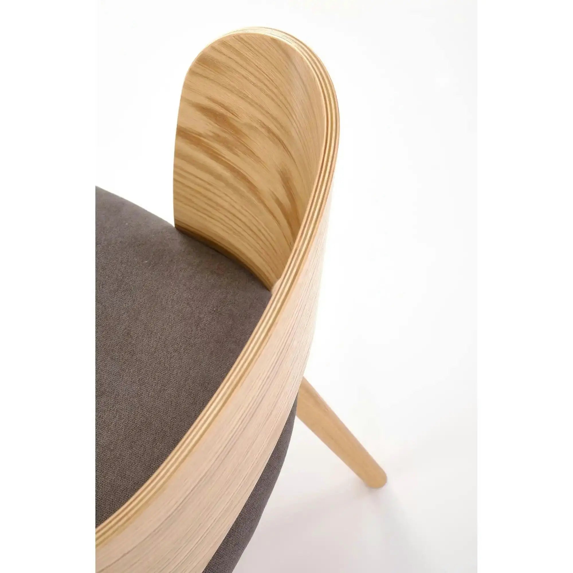 Scaun CADIZ, stejar/gri, stofa/placaj/lemn, 52x58x83 cm