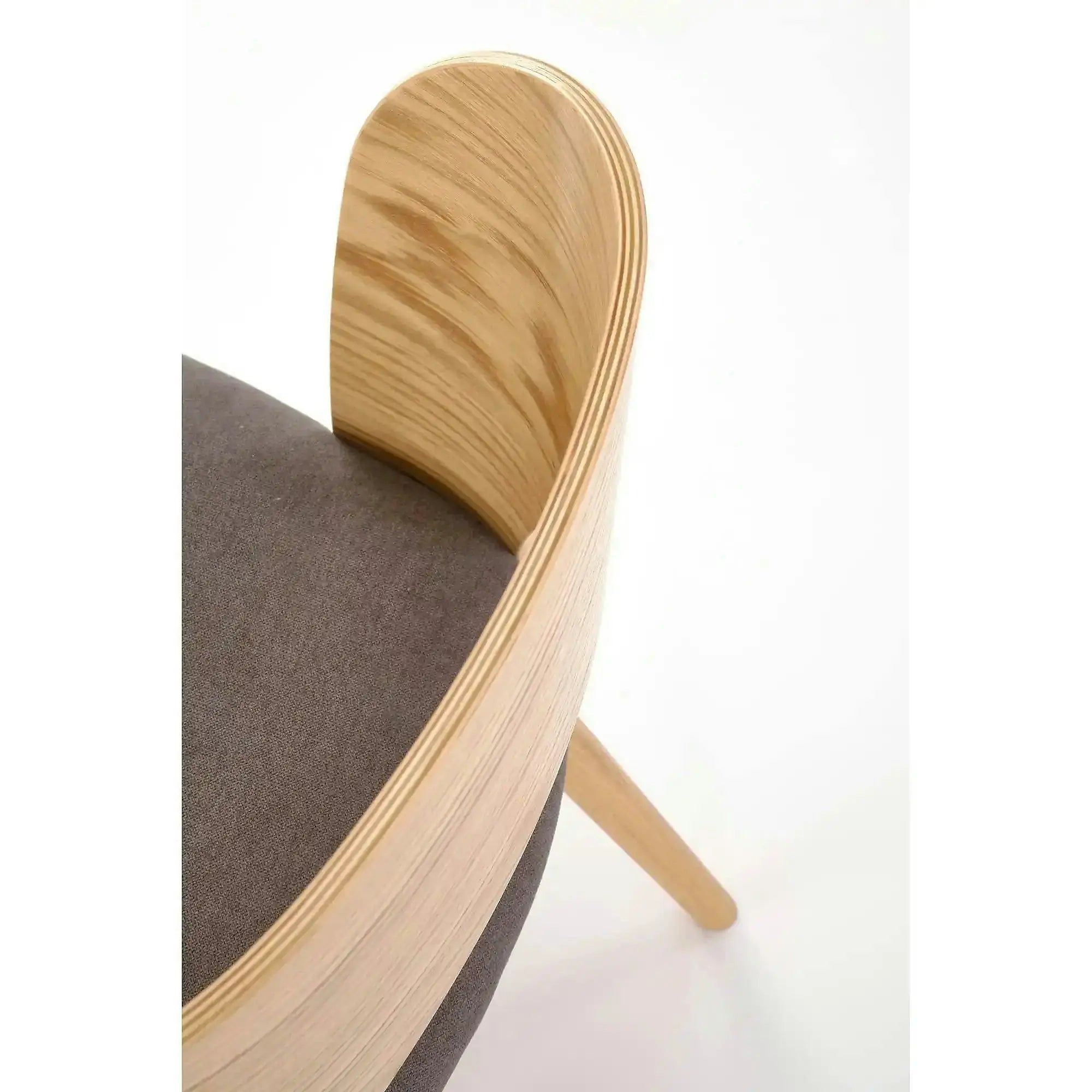Scaun CADIZ, stejar/gri, stofa/placaj/lemn, 52x58x83 cm